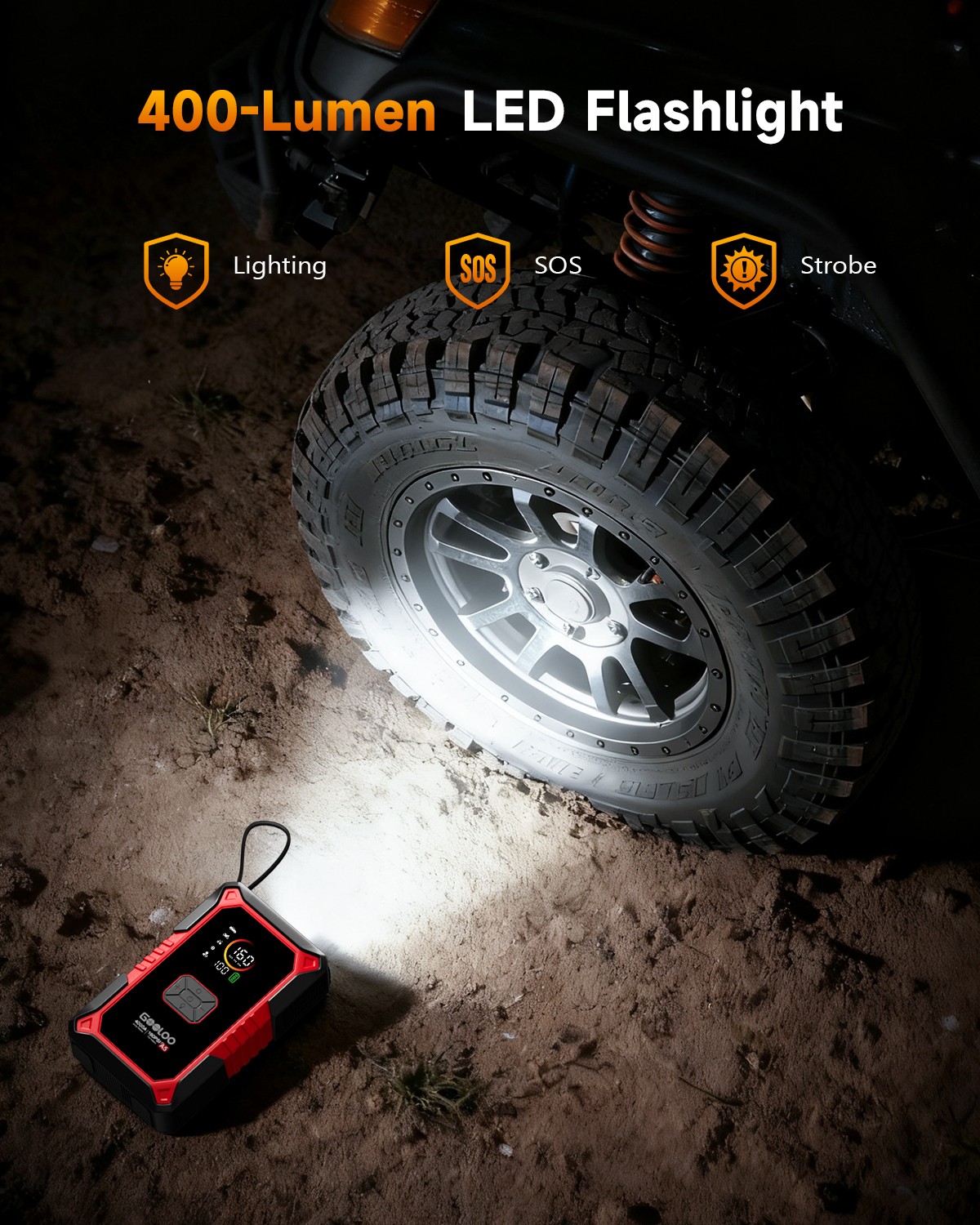 GOOLOO A5 Jump Starter with Air Compressor 4000A Portable Car Battery Booster