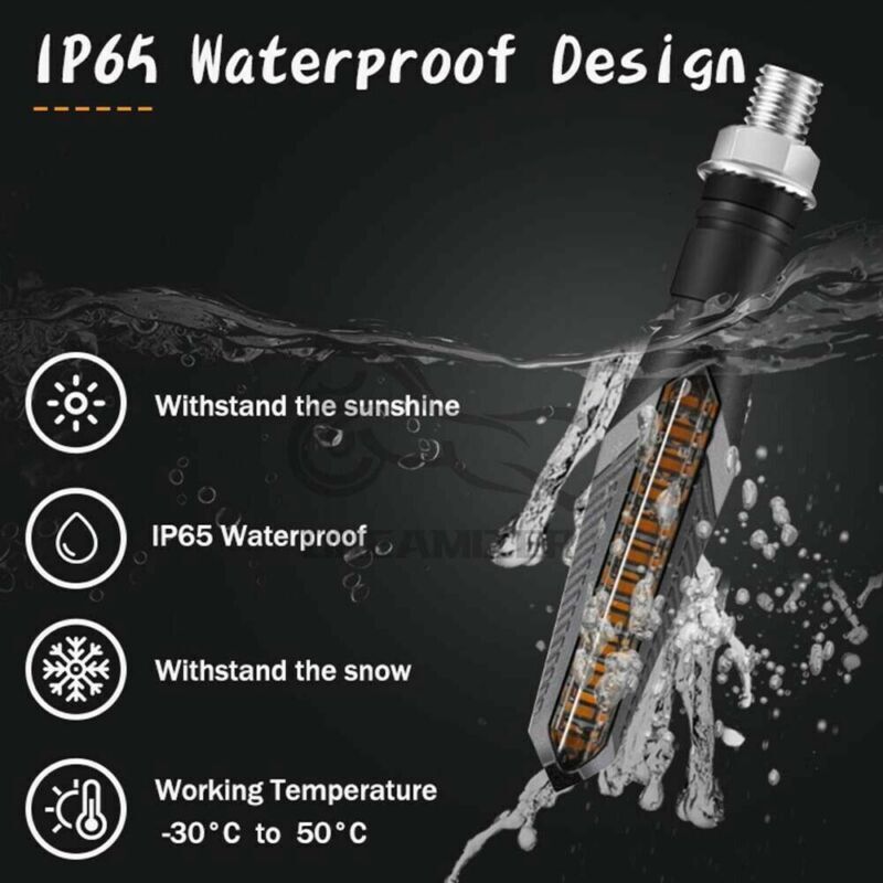 4 Pack Motorcycle Turn Signals Blinker Lights Amber Universal For Suzuki DRZ400s