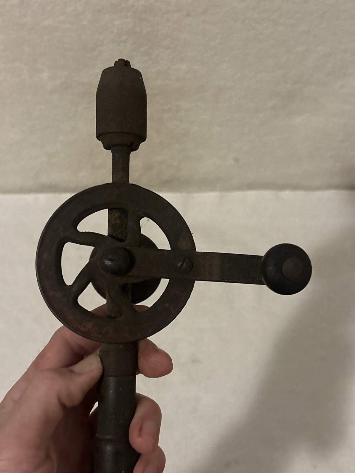 VINTAGE "EGG BEATER" STYLE HAND DRILL UNBRANDED WORKS! FREE SHIP