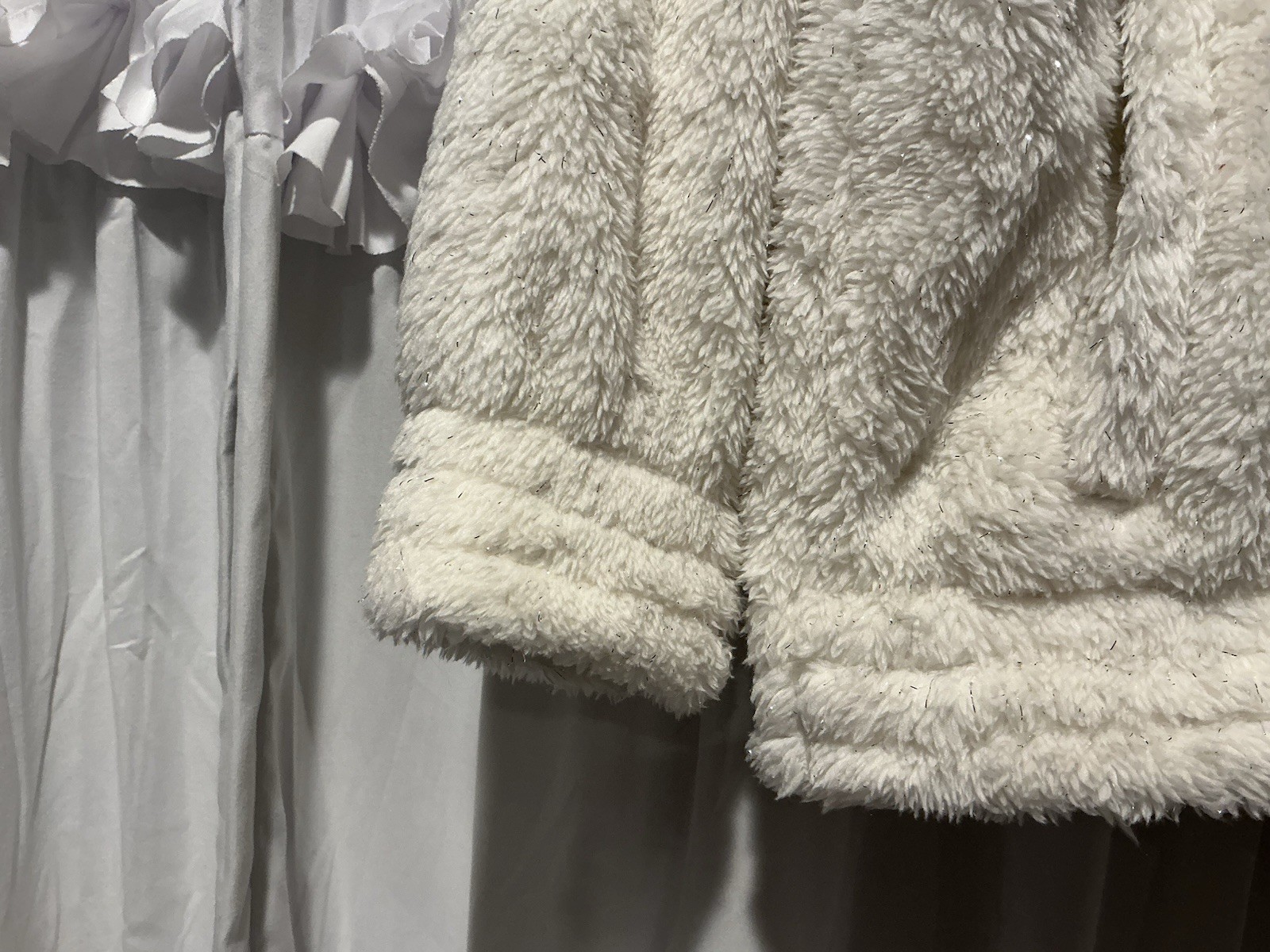 White Glitter Adidas Girls Jacket Size 16 XL