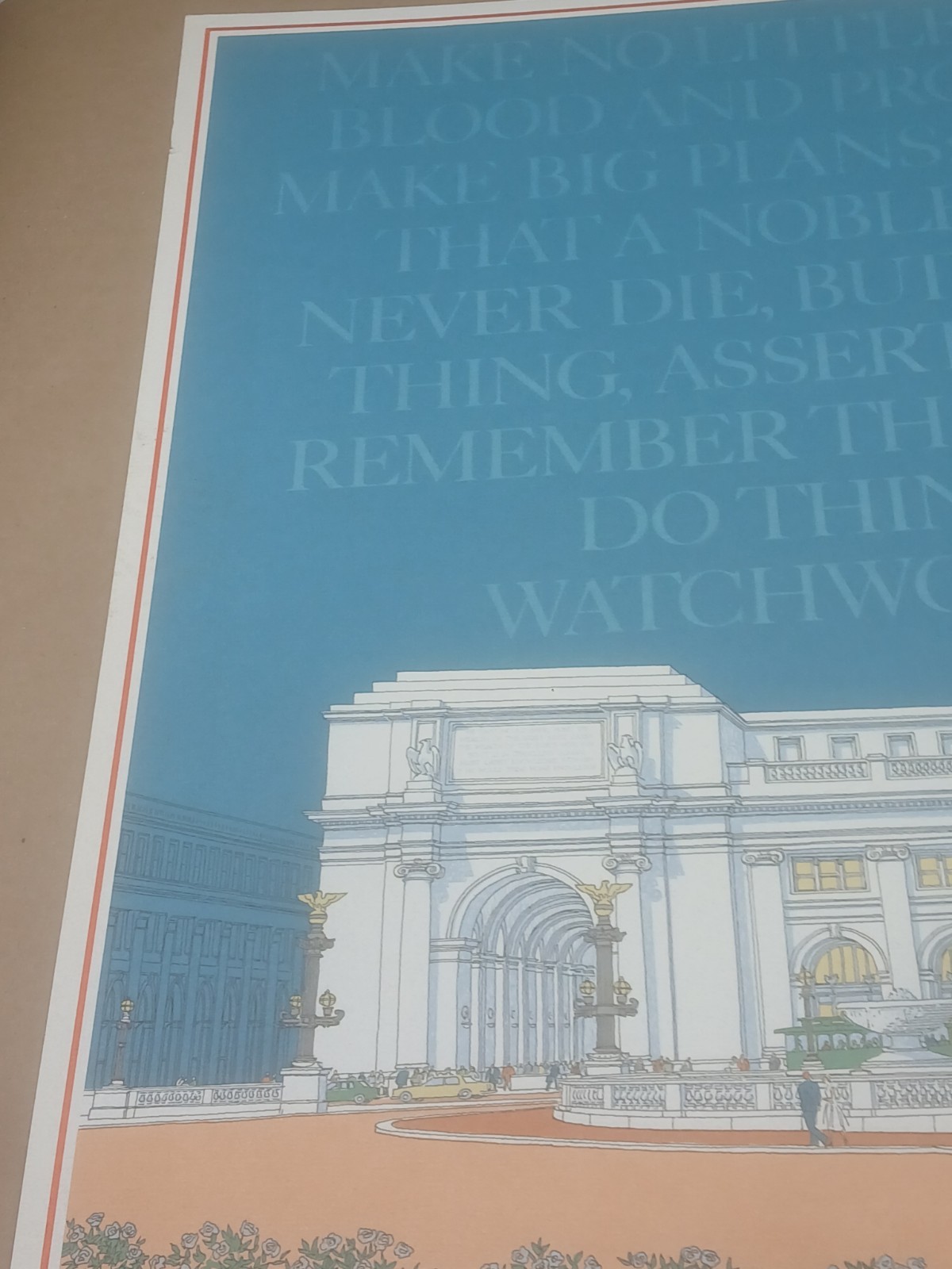 Union Station 1988 Print Carlos Diniz 1908 Print Washington D.C. 39 X 25 1/2