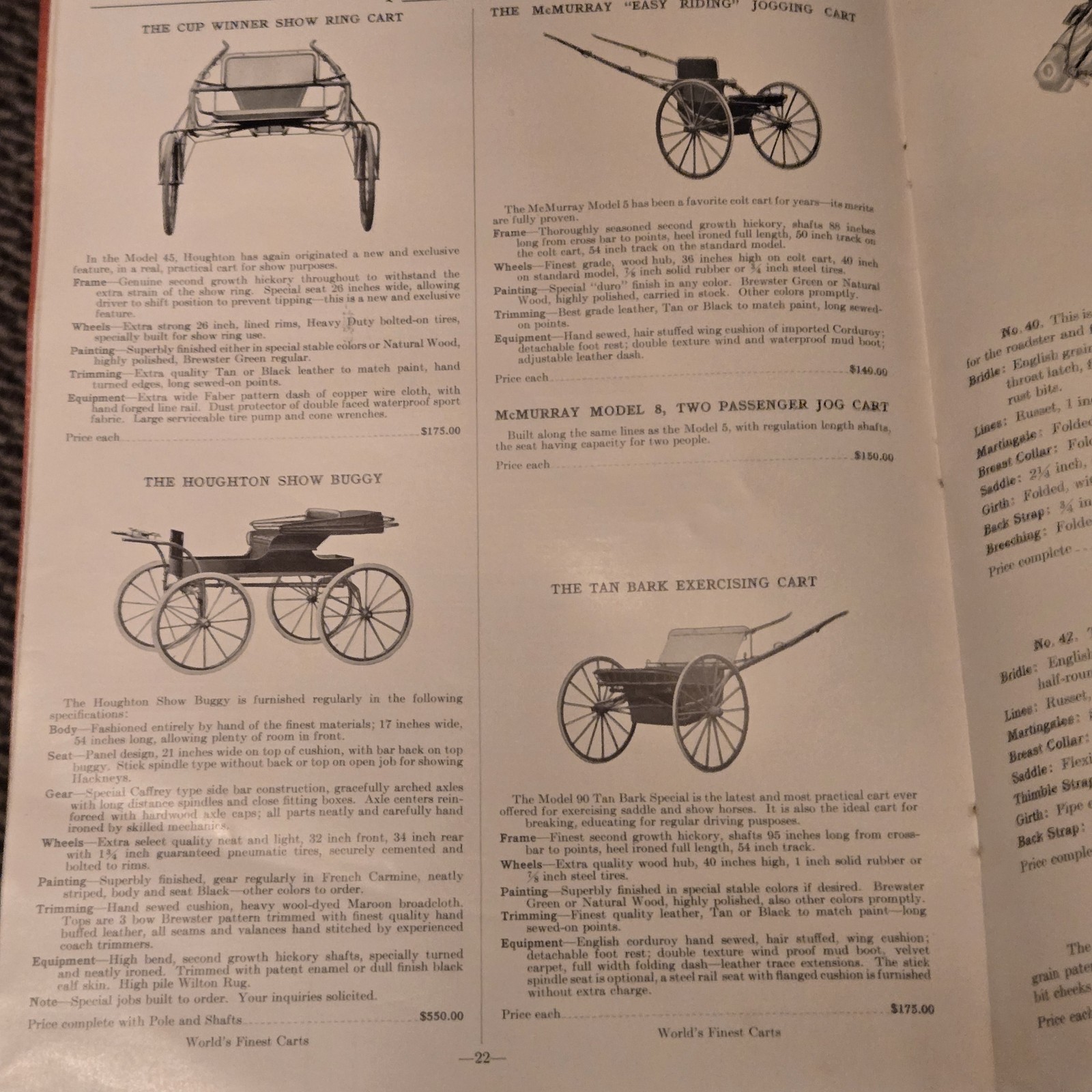 J.B. Sickles Saddle Catalog Show Race Horse Western English Early 1900s