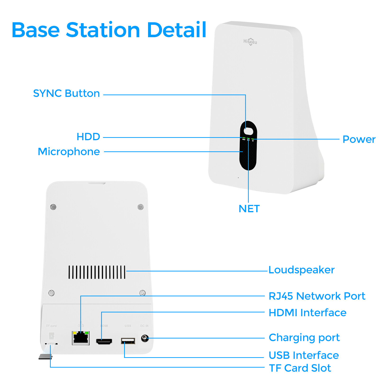 Hiseeu 4MP 10CH Wireless WIFI Solar Battery Powered Security Camera System Audio