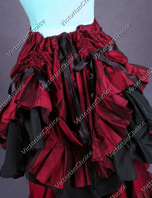 Gothic Victorian Edwardian Bustle Skirt Steampunk Cosplay Vampire Costume K034
