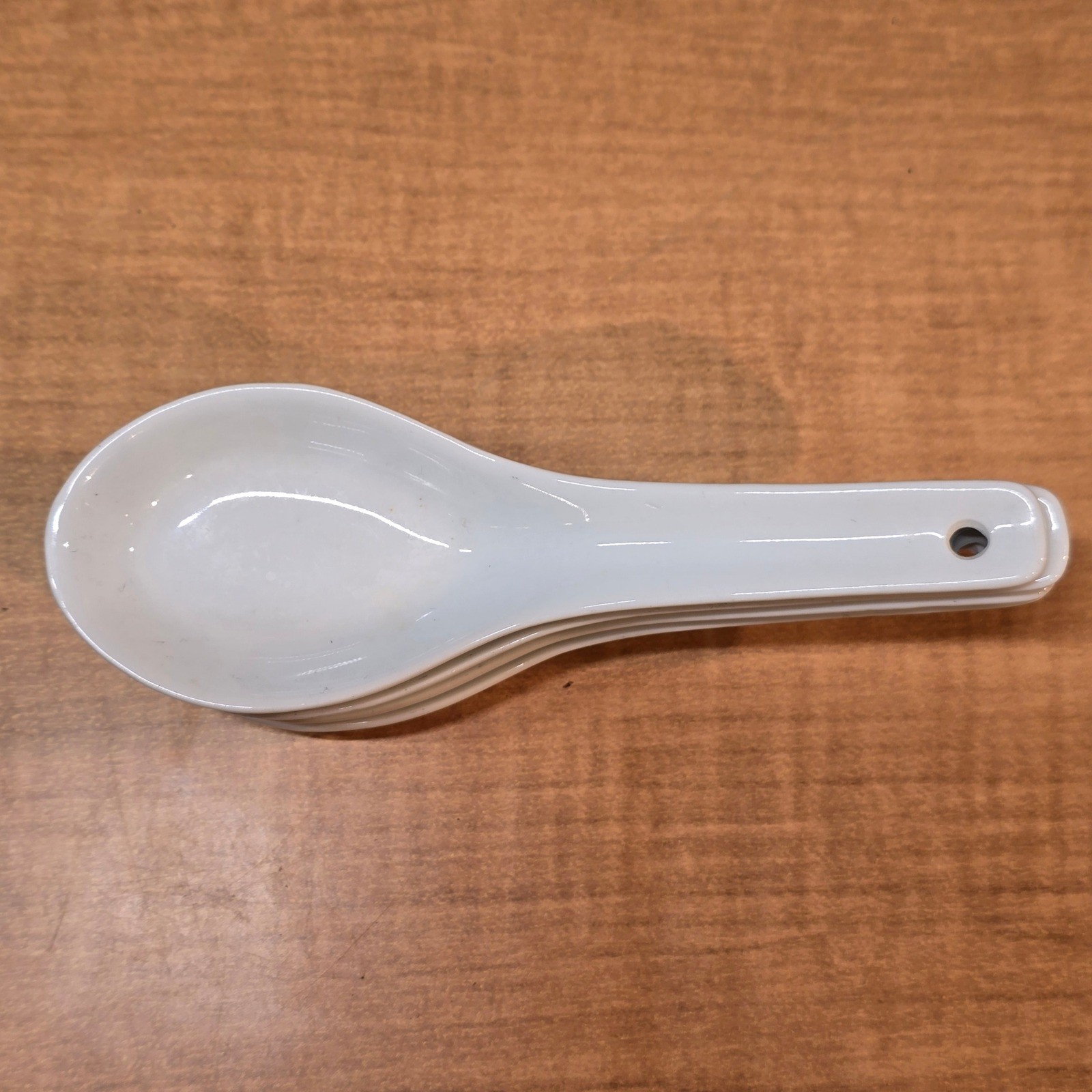 4 Saki Spoons Pier 1 China White Serving Spoon Liquid Display