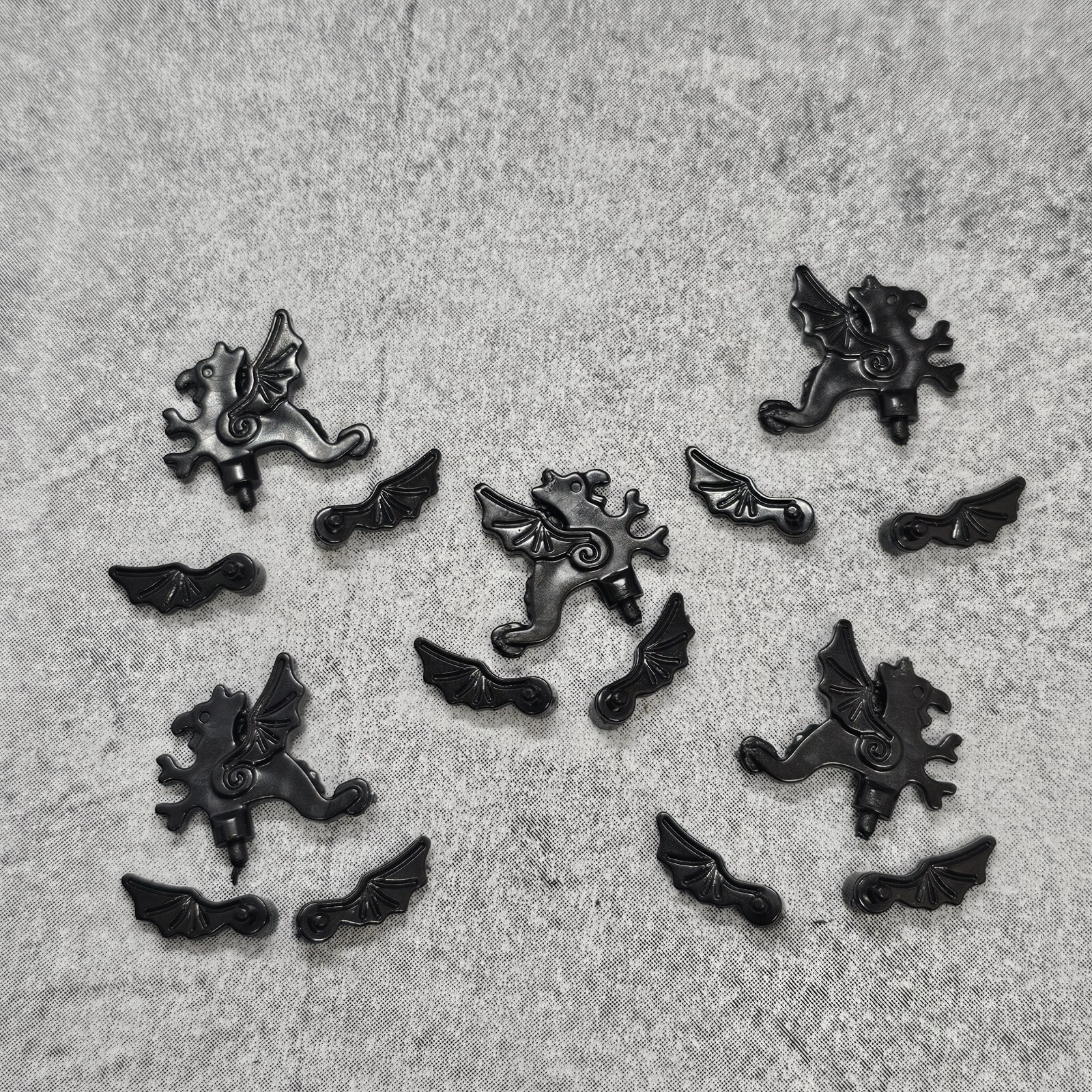5pack Black Dragon Plume For Helmets Blocks Accessories for Minifigures C9ymf2