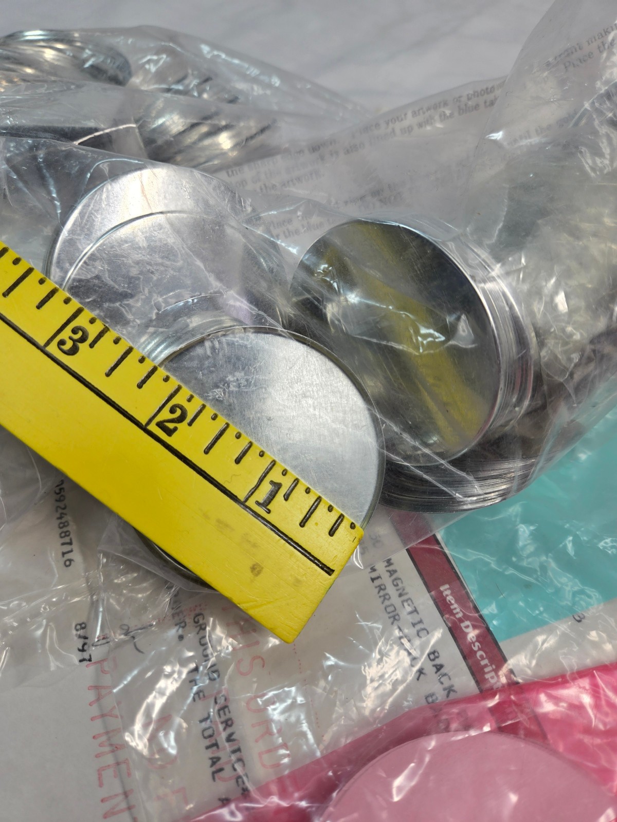 Vtg Badge-A-Minit 50 Magnetic back & 25 mirror-back Badge parts plus-NIP