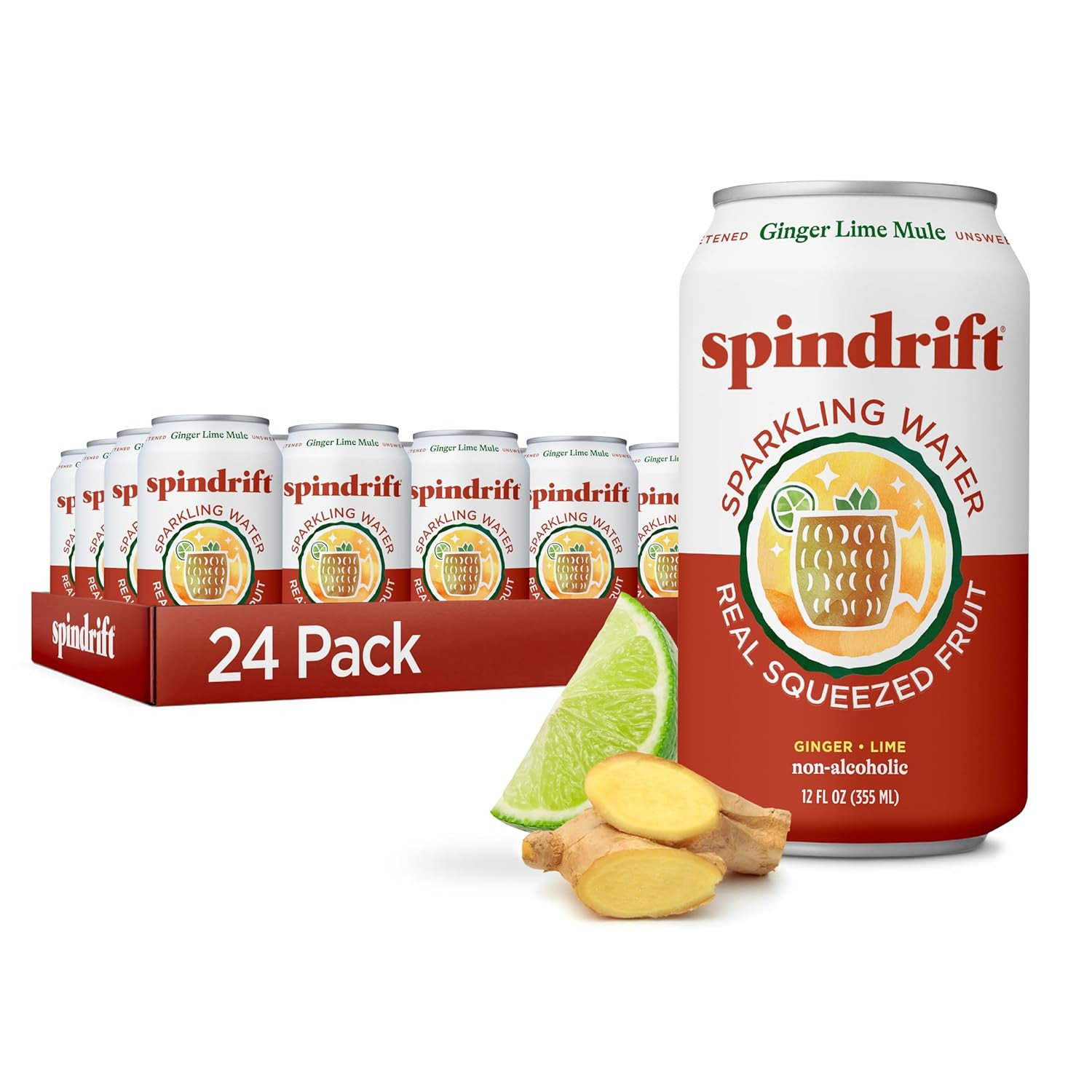 Spindrift Sparkling Water, 12 Fl Oz, 24-Pack, Choose your Flavor