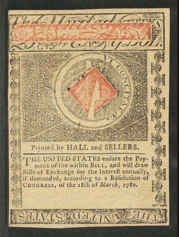 PMG 64. 1780 RHODE ISLAND Colonial Currency American Revolution Bank Note RI-289