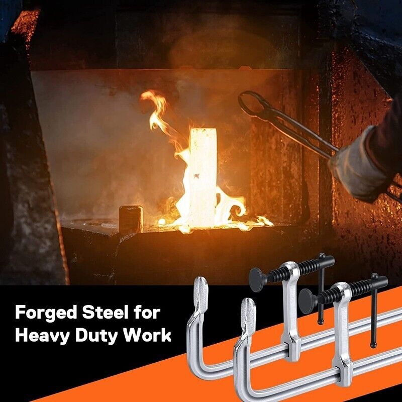 Jorgensen 12" Bar Clamps 2-pack Set Drop Forged Steel Bar Clamps for Woodworking