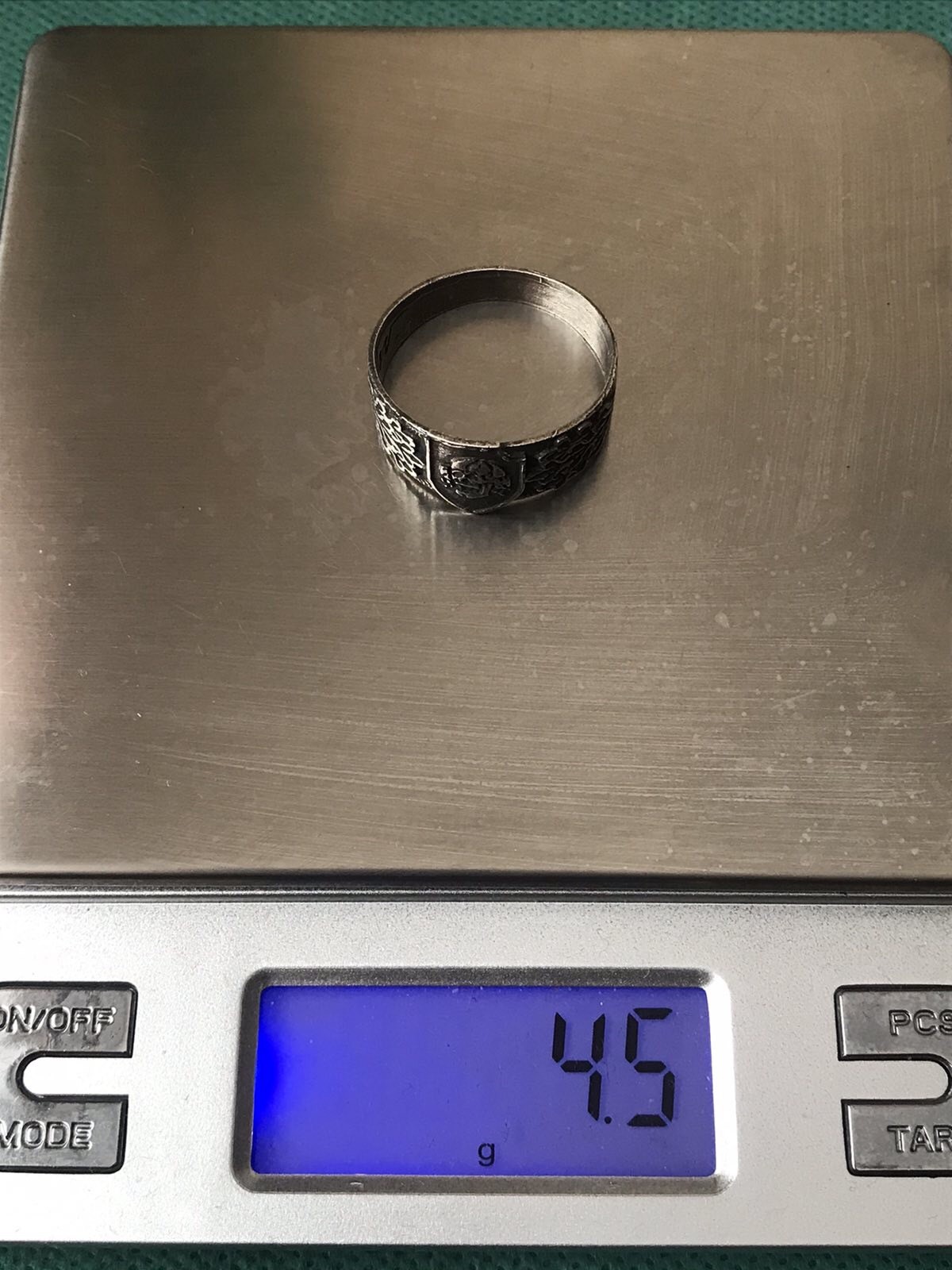 German silver ring. World War II.