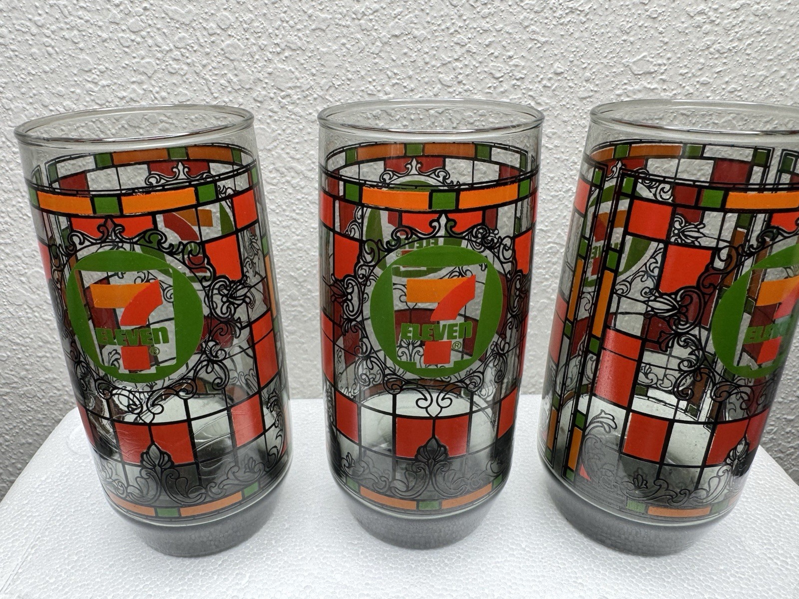 7-Eleven Vintage 1970s Drinking Glasses Lot Of 6 Collectible Glass