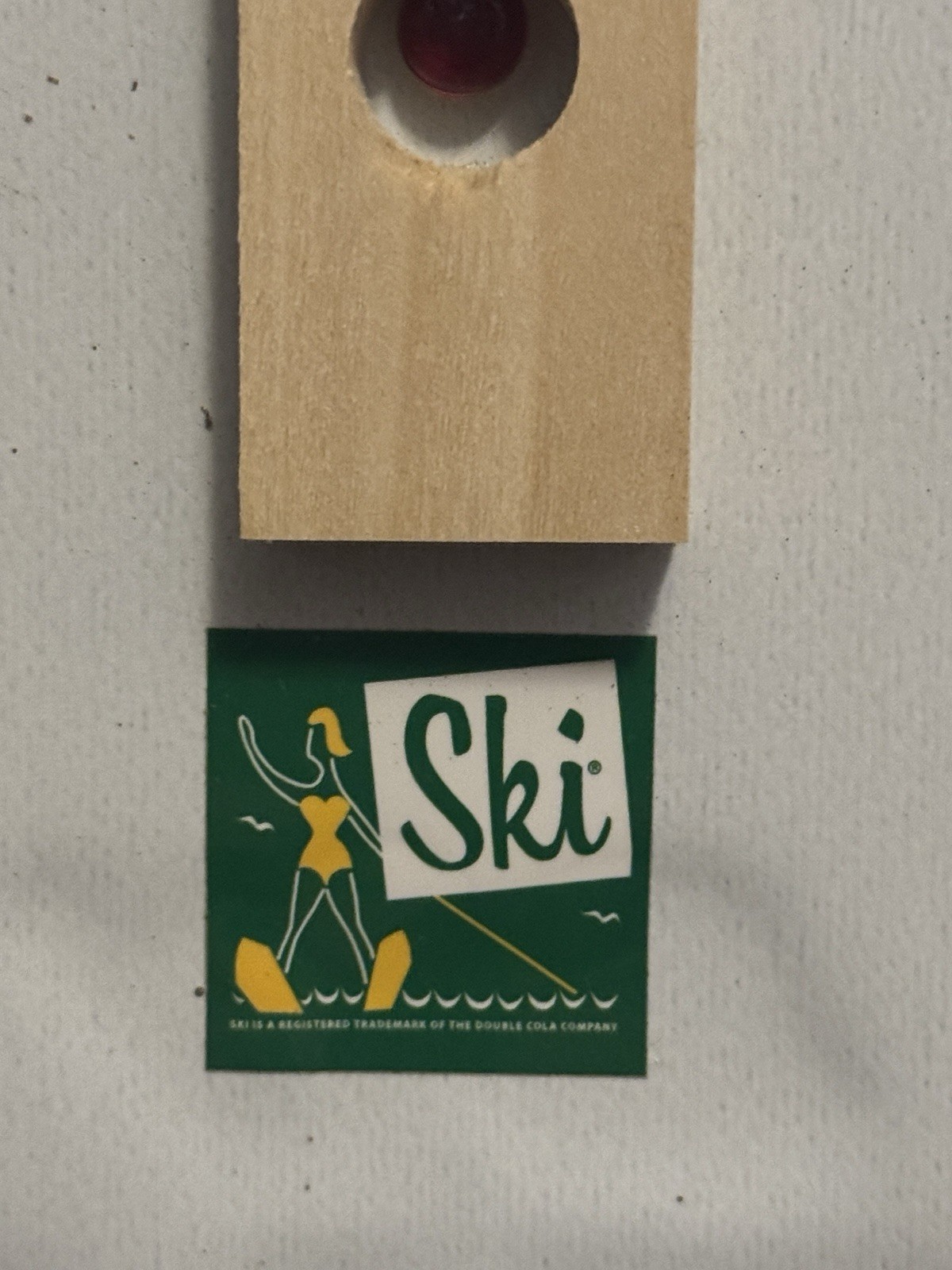 Vtg SKI Cola Metal Thermometer - Say Skeee - measures 7" x 28" LARGE