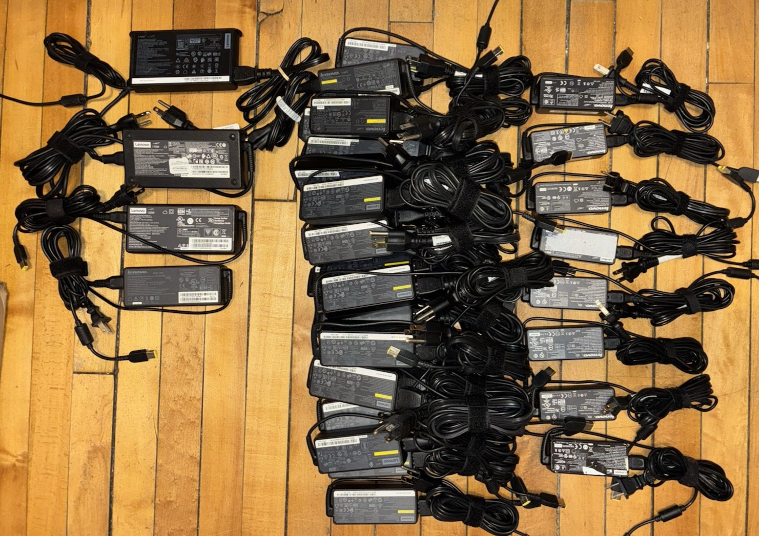 Lenovo 45W 65W 90W + ThinkPad Laptop Adapter Charger Yellow Slim Tip Lot  of 38