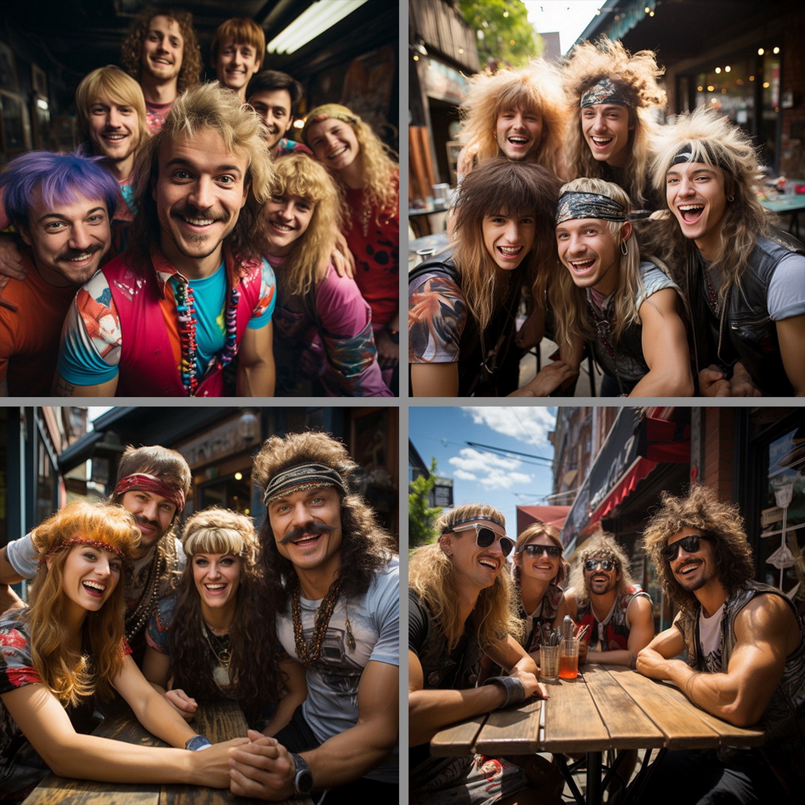 Jason Brown Mullet Wig 80's Costume Wigs for Men