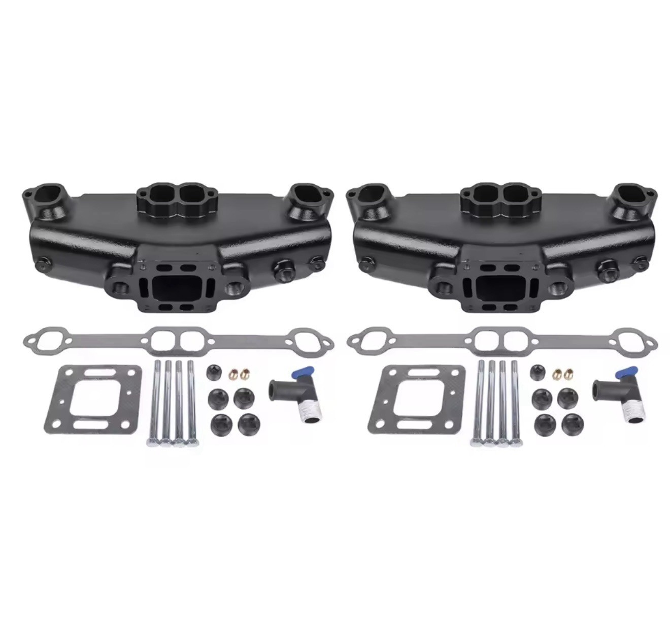 TWO Exhaust Manifolds Mercruiser 5.0l 5.7l 305 350 5.0 5.7 gm chevy marine 83-01