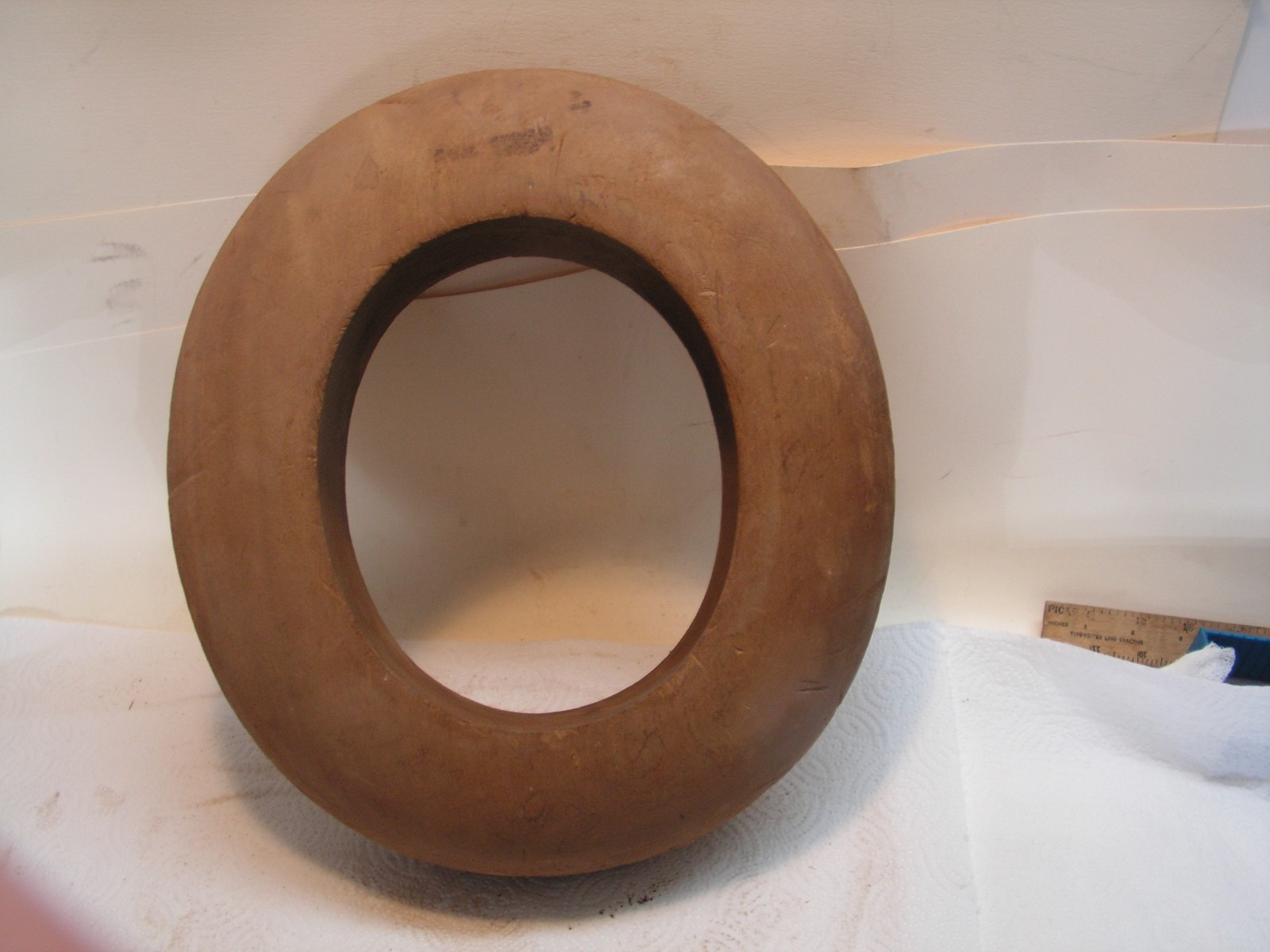 Antique Wooden Block Hat Brim Mold Millinery Form 32 6 3/4 2 5/8? 11" 12 5/8"