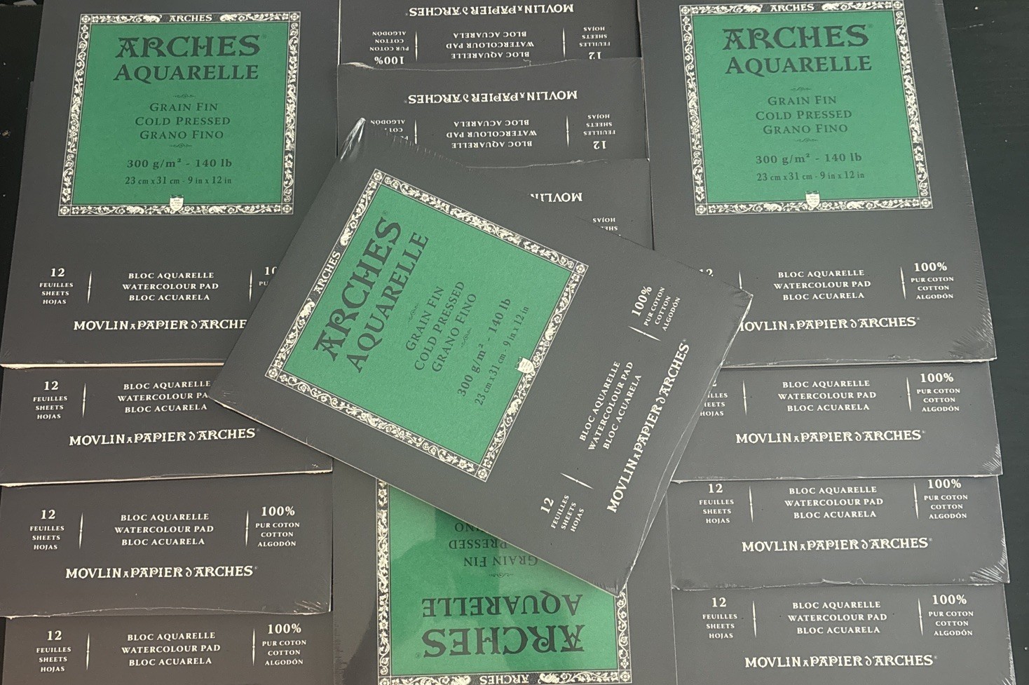 Arches 9 X 12 Watercolor Cold Pressed Paper Pad 288 Sheets New C163