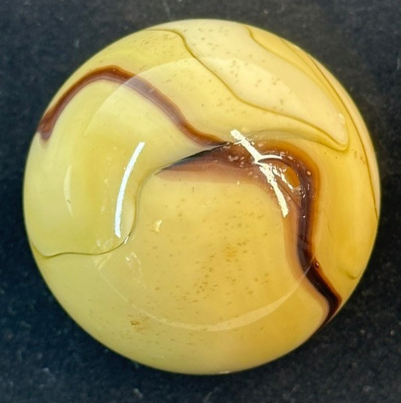 Toe Breaker 50mm (2") MORIARTY Brown/Orange Swirl Marbles glass Toebreaker HUGE