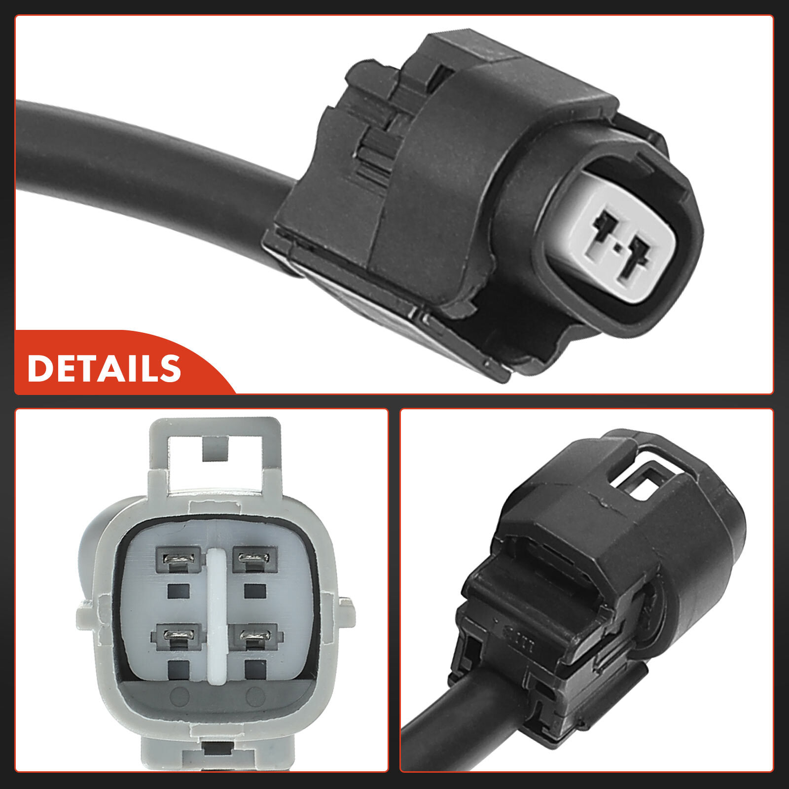 2x Rear Side ABS Wheel Speed Sensor Wiring Harness for Toyota Tacoma 2005-2015