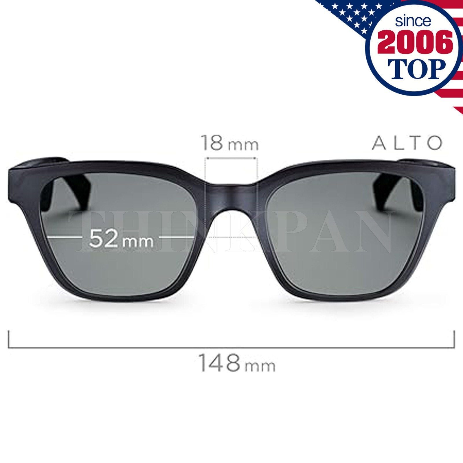 Bose Frames Alto M/L Audio Sunglasses With Open Ear Headphones W/Bluetooth-Black