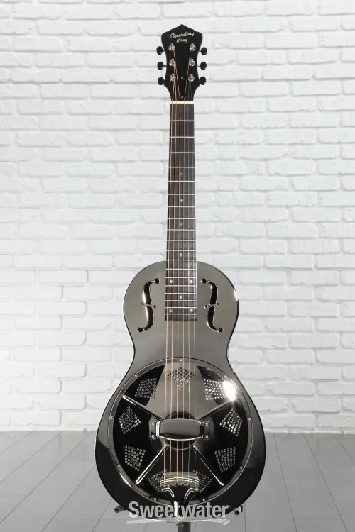 Recording King Parlor Resonator Acoustic Guitar - Nickel