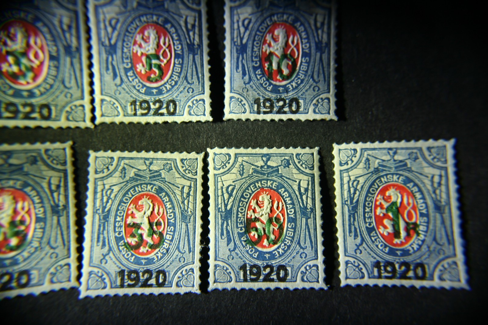 *REPLICA* Czechoslovakia/Legion Post in Russia Scott 4-14 set PADELEK