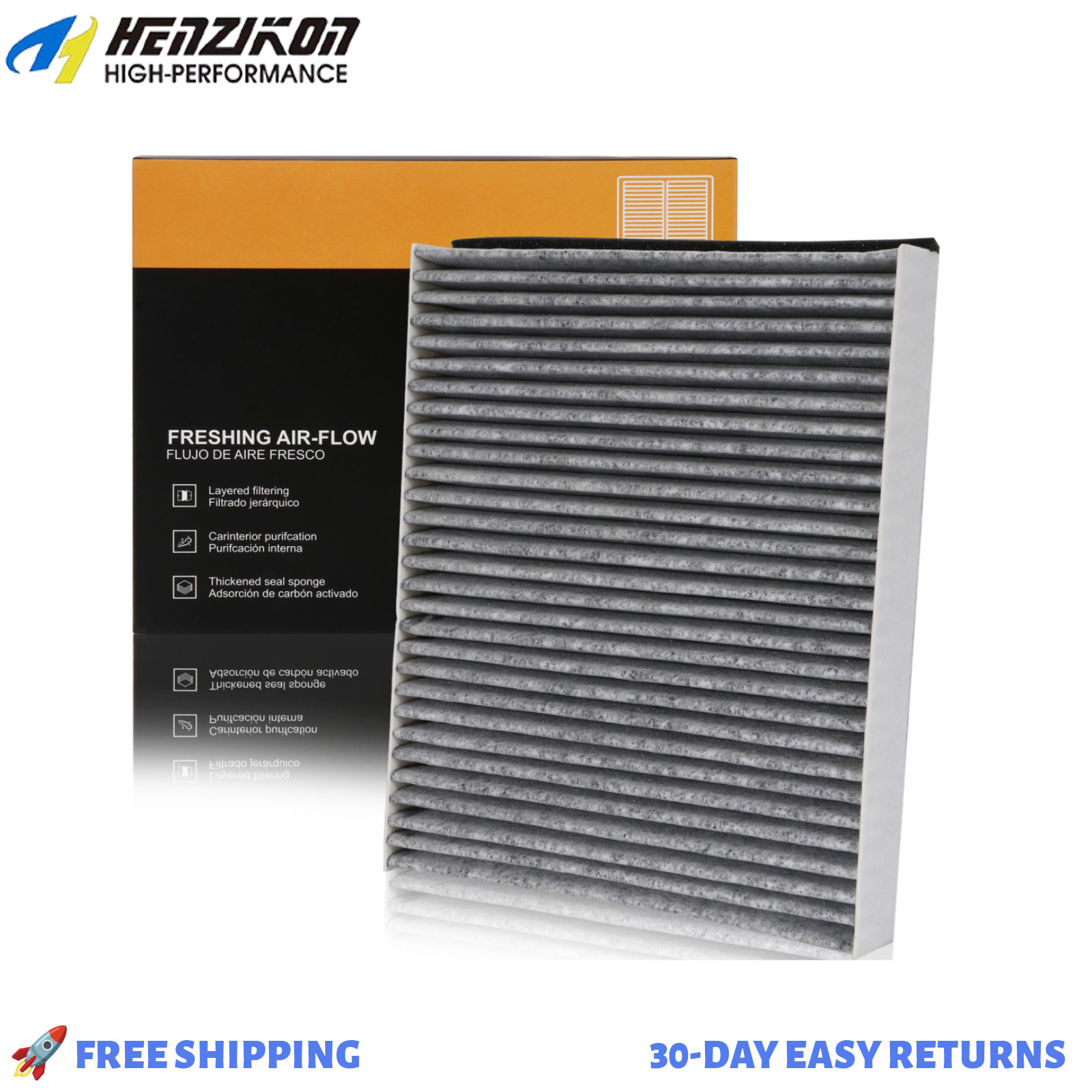 Cabin Air Filter For 2013 2014 - 2019 Ford Escape L4 1.5L 1.6L 2.0L 2.5L OE Spec