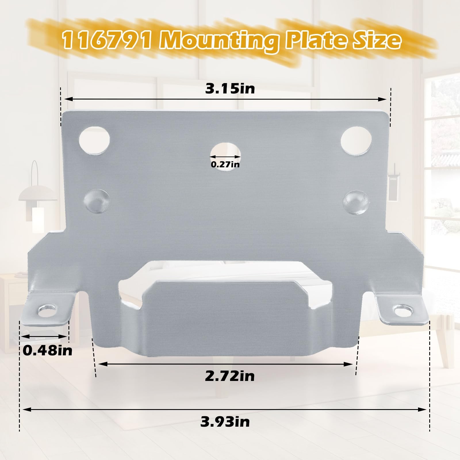IWIWE 116791 Mounting Plate Compatible with IKEA Bed Frame 4 Pack, Silver