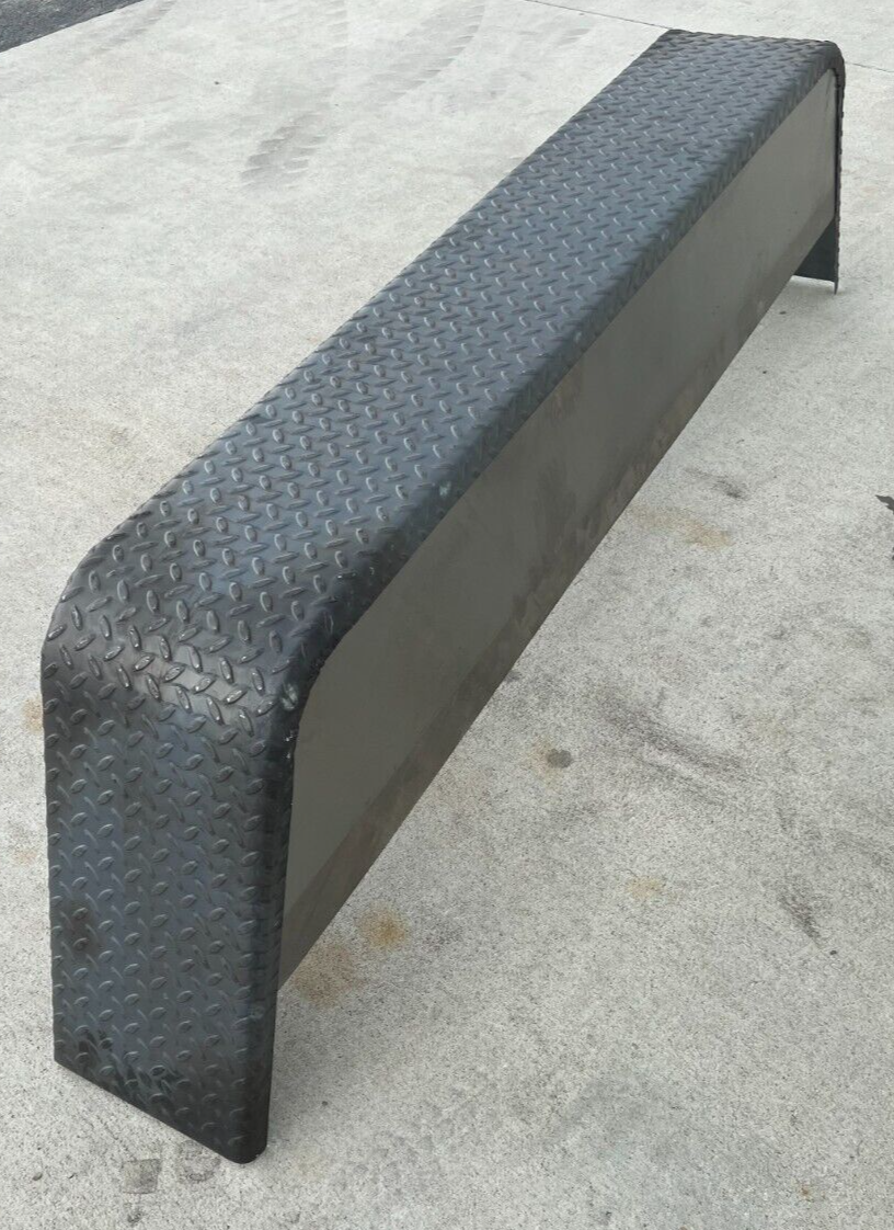 Tandem Treadplate 14Ga Steel Trailer Fender , 16Ga BACKS 15-16" WHEEL 10x72x19