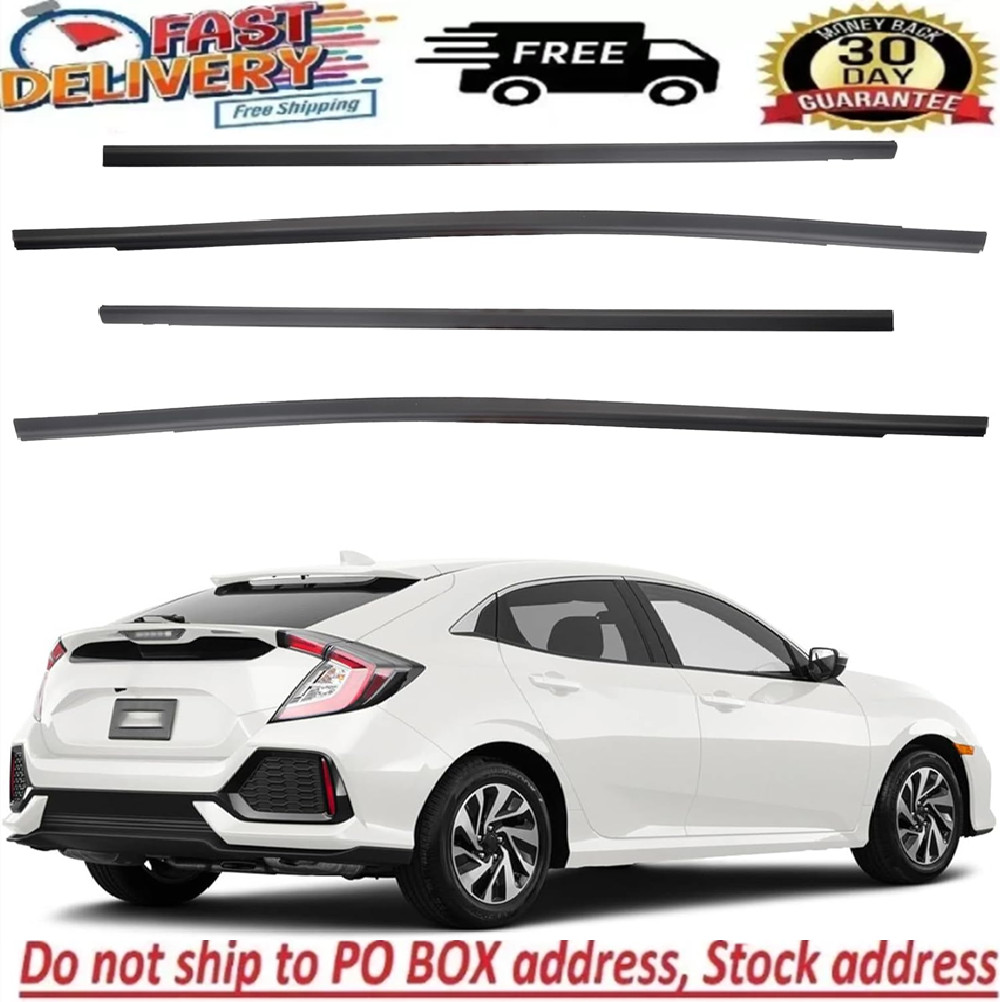 Window Weatherstrip Compatible with Honda Civic Hatchback 2016-2019 Replaces# 72