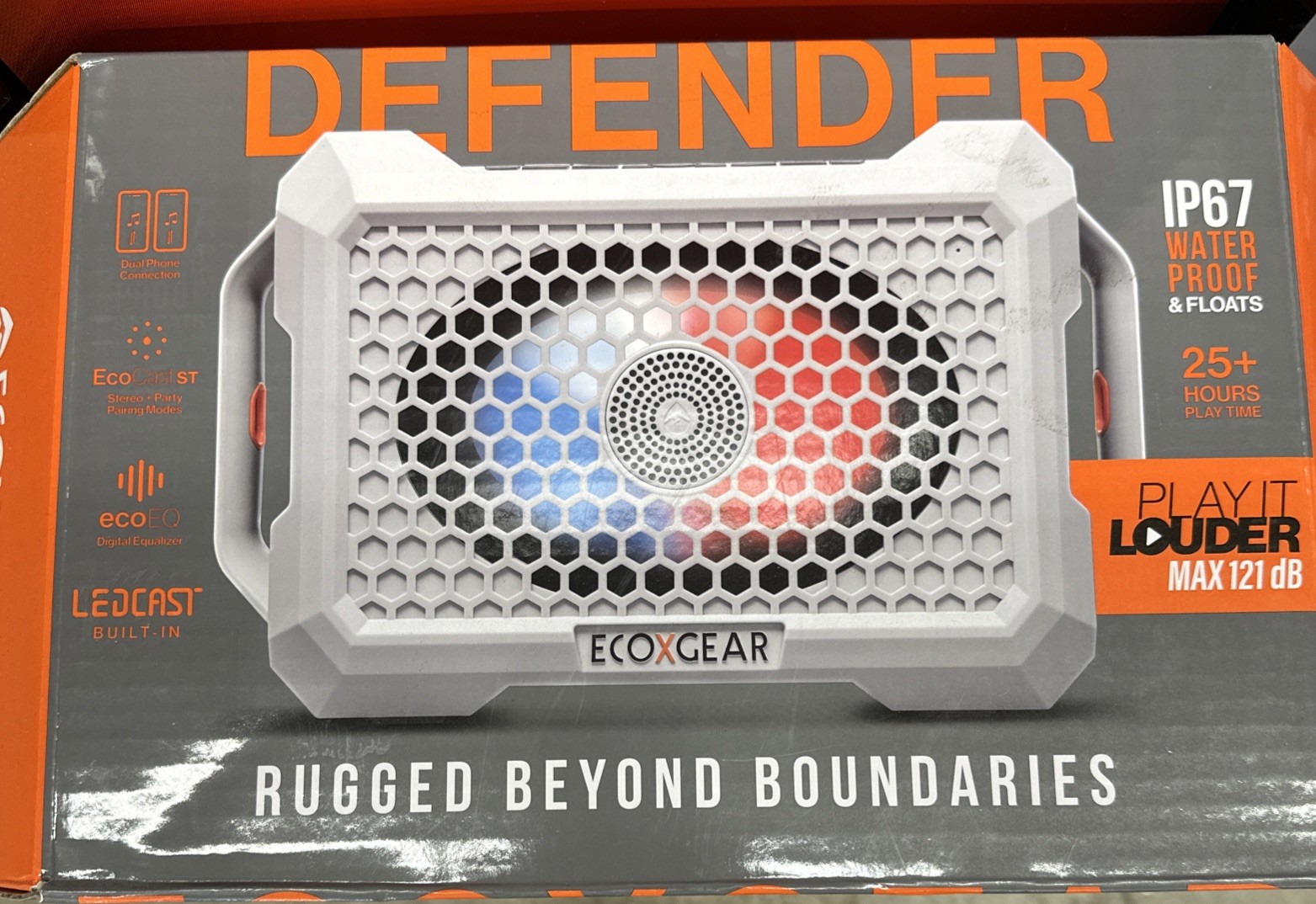 ECOXGEAR Defender Portable Speaker Whitewater