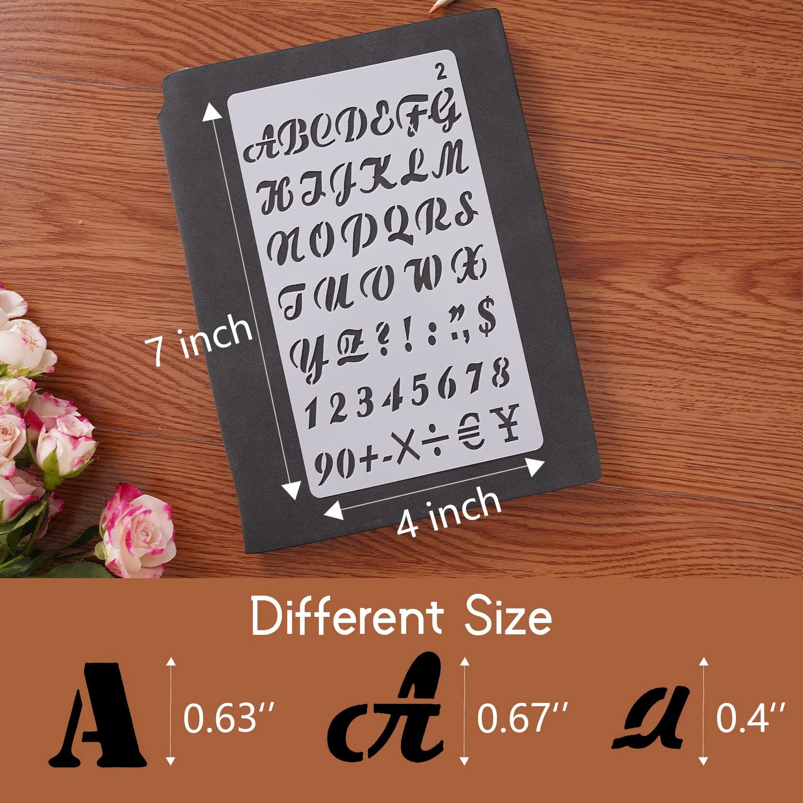 12Pcs Alphabet Letters Numbers Stencils for Painting Drawing Scrapbooking Cards