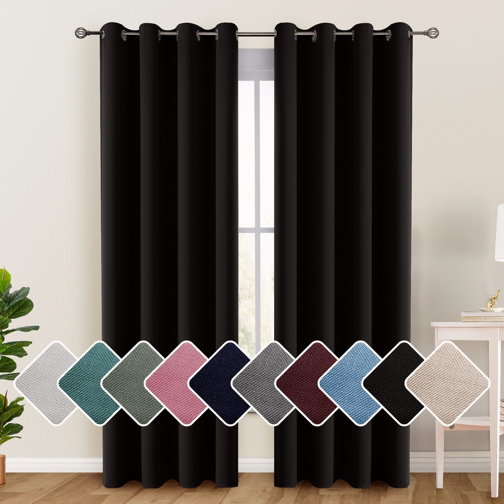 Blackout Curtain Room Darkening Window Curtains Insulated Thermal Grommet Panels