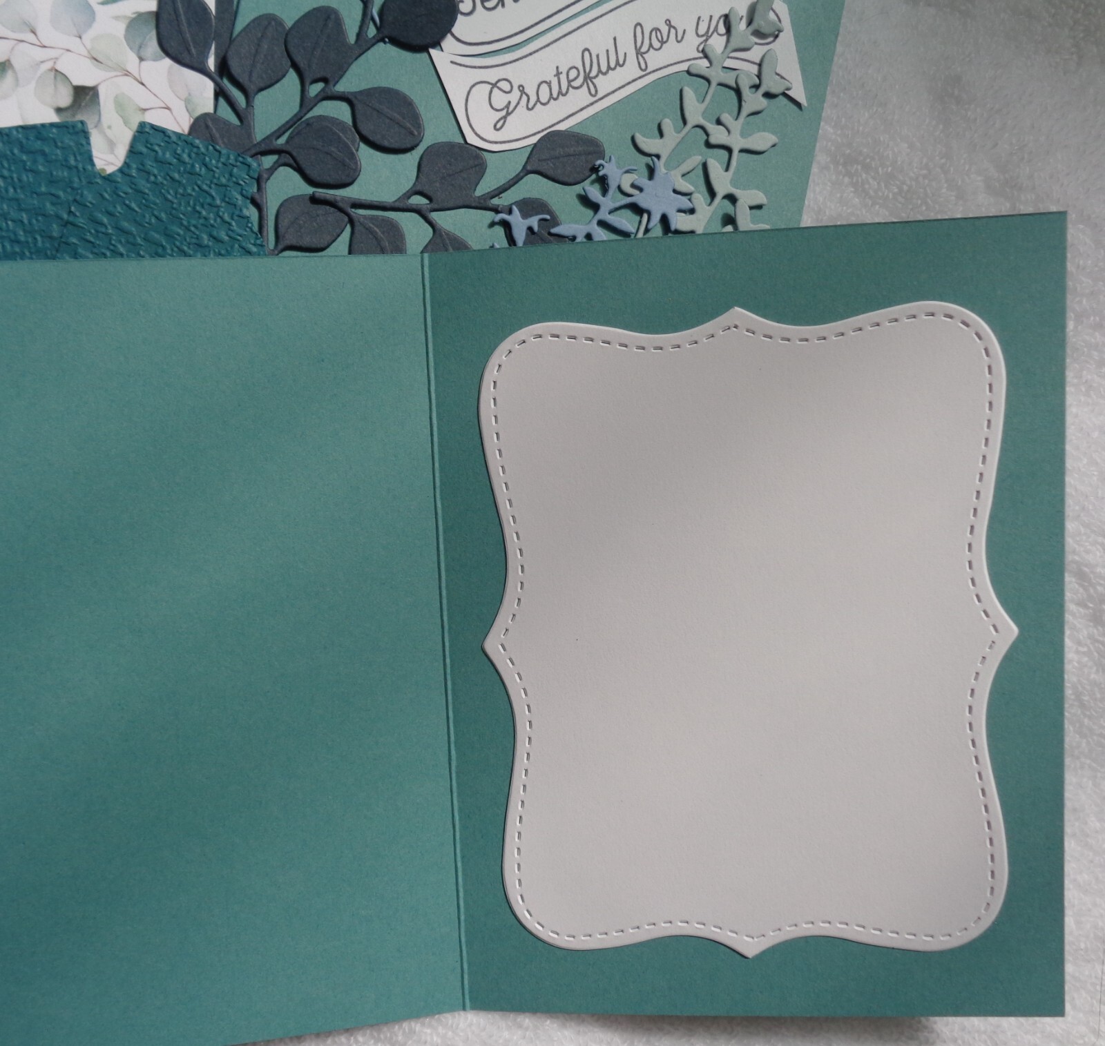 Stampin Up! Card Kit BEAUTIFUL BLUES & GREENS Sending You Hugs Vase FRIENDSHIP