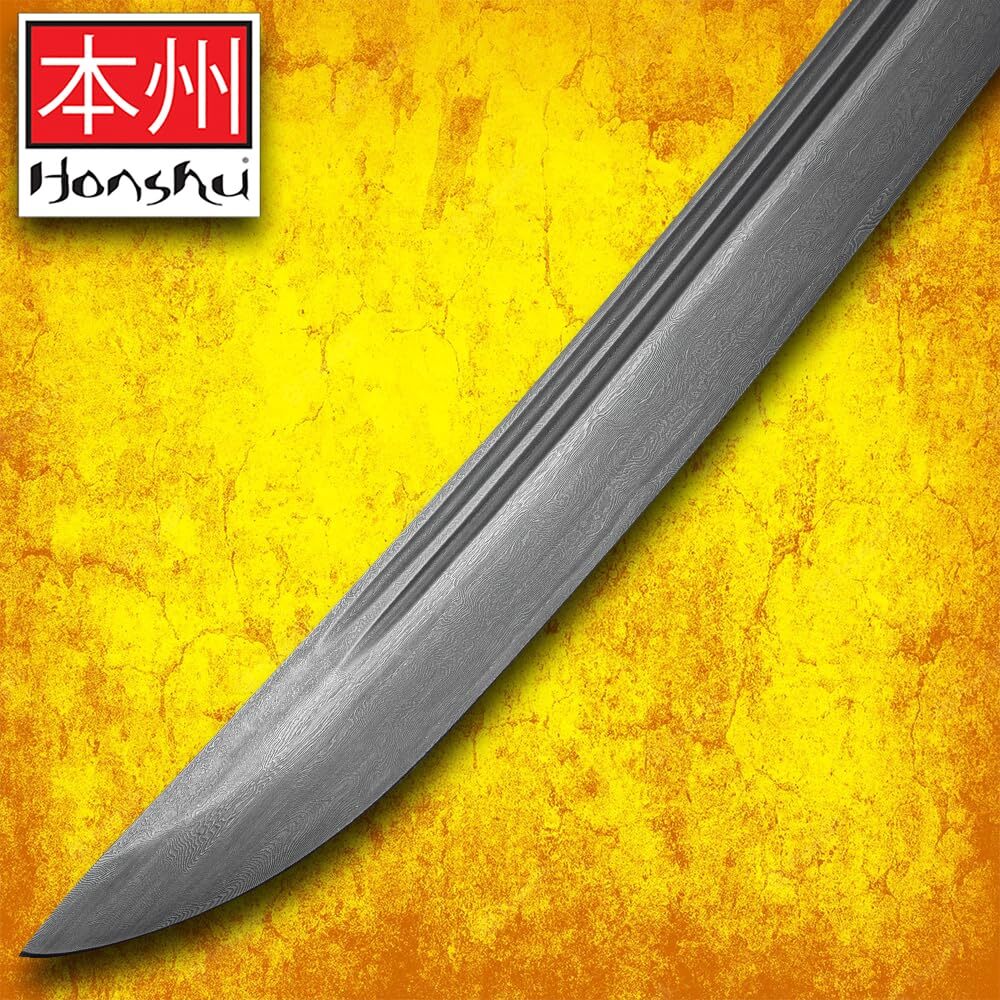 Honshu Battle Ready Tactical Wakizashi Sword | Sharp Damascus Steel Blade