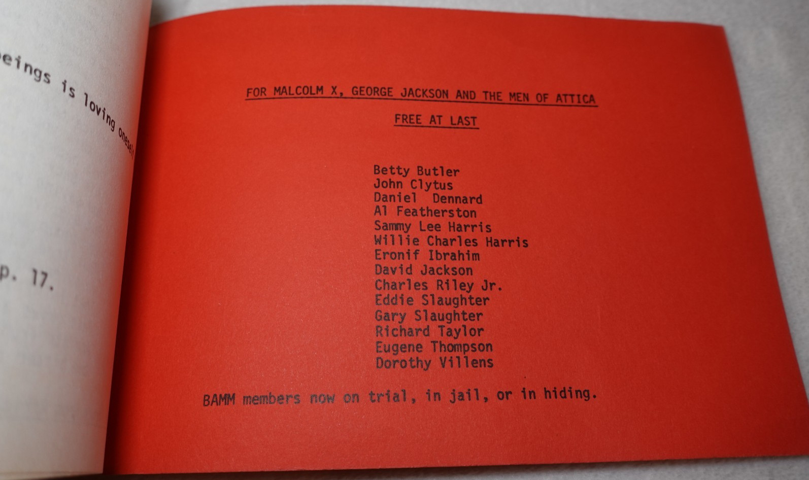 A Book for BAMM Black Afro Militant Movement Miami 1972 Rare Original Booklet