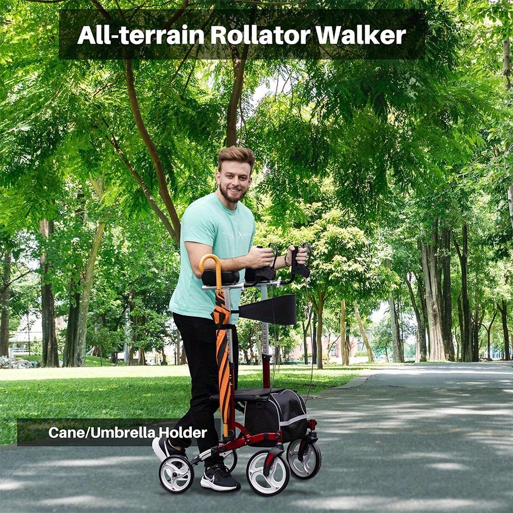 Unlicon Heavy Duty Upright Walker Medical Aluminum Rollator for Seniors