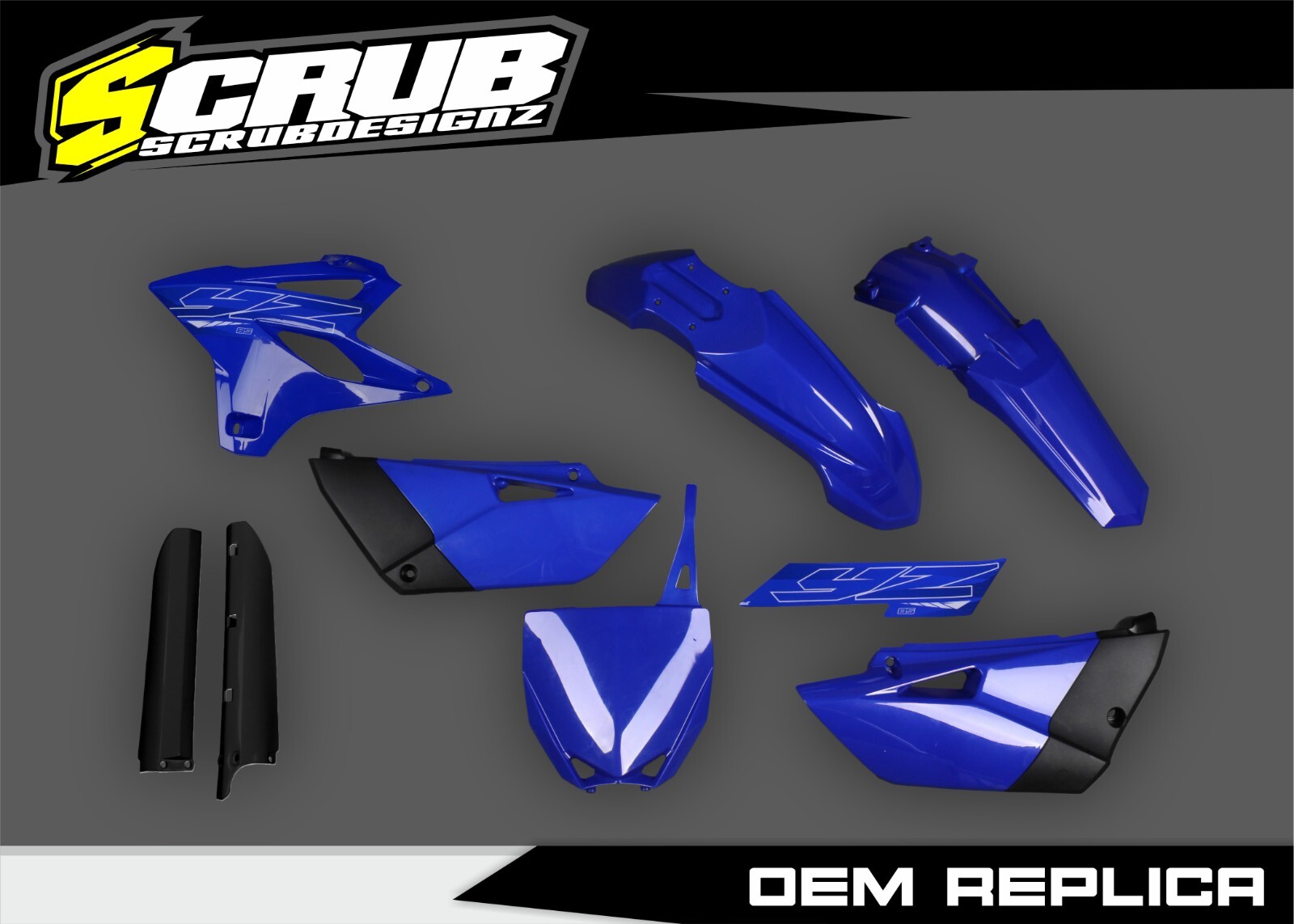 Restyle Yamaha YZ 85 2002-2018 Plastic Body Kit OEM (2021) replica with decals