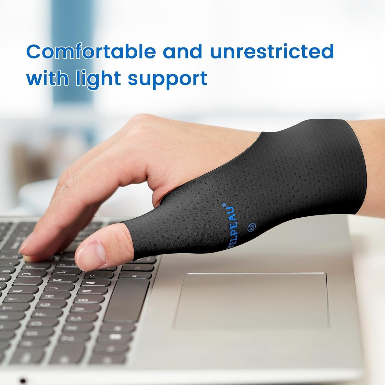 2PCS VELPEAU Thumb and Wrist Compression Sleeve for Tendonitis for Pain Relief