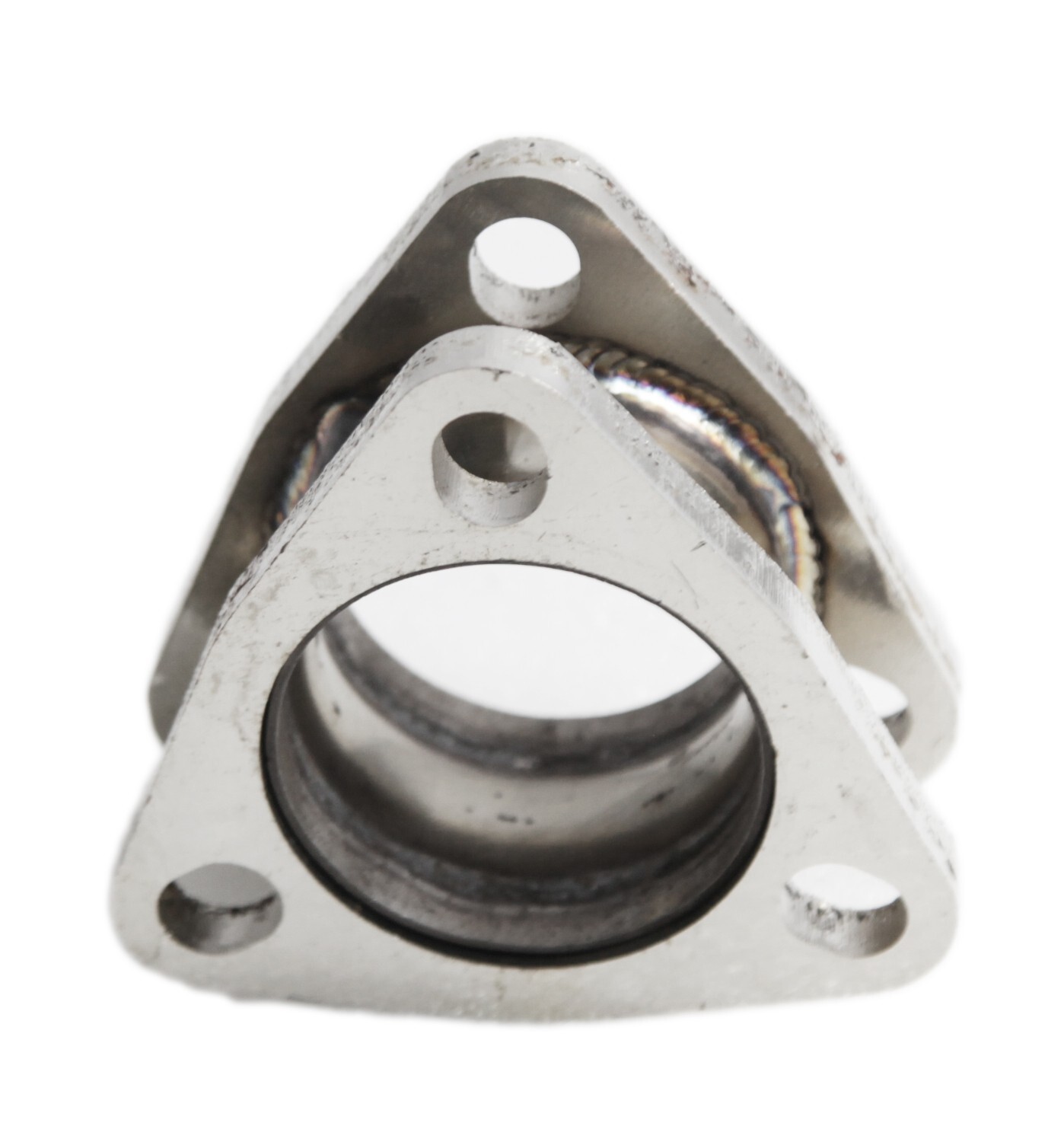 2.25"ID 3 Bolt Flange Exhaust Muffler Pipe Extension Flange Mild Steel Adapter