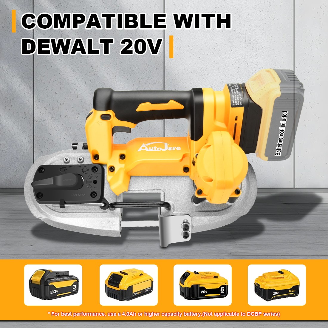 20V Portable Band Saw for Dewalt 2-1/5'' 400W Cordless Compact Bandsaw Brushless