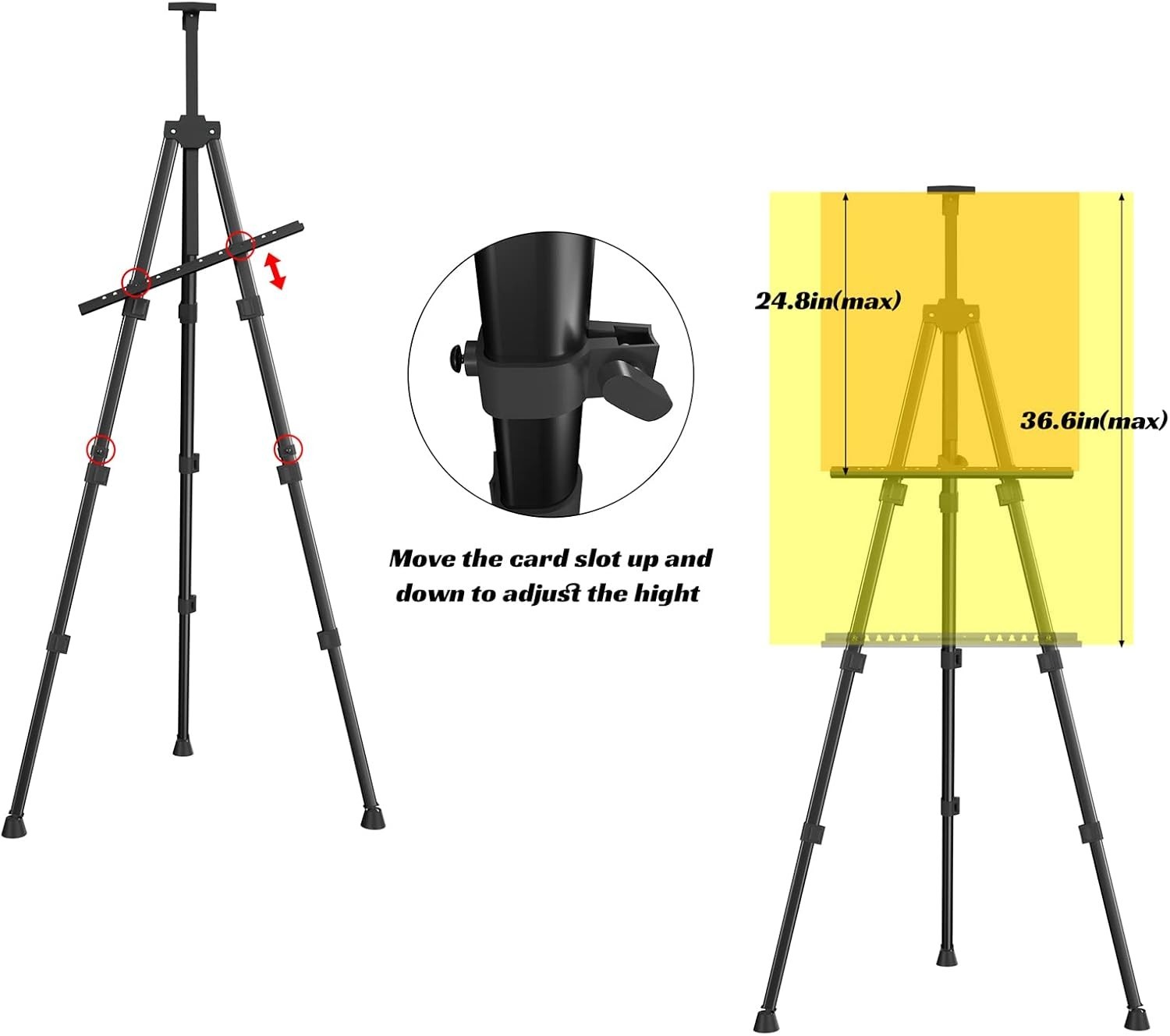 Caballetes para pintar lienzo, caballete artístico de 167 cm para dibujar, cabal