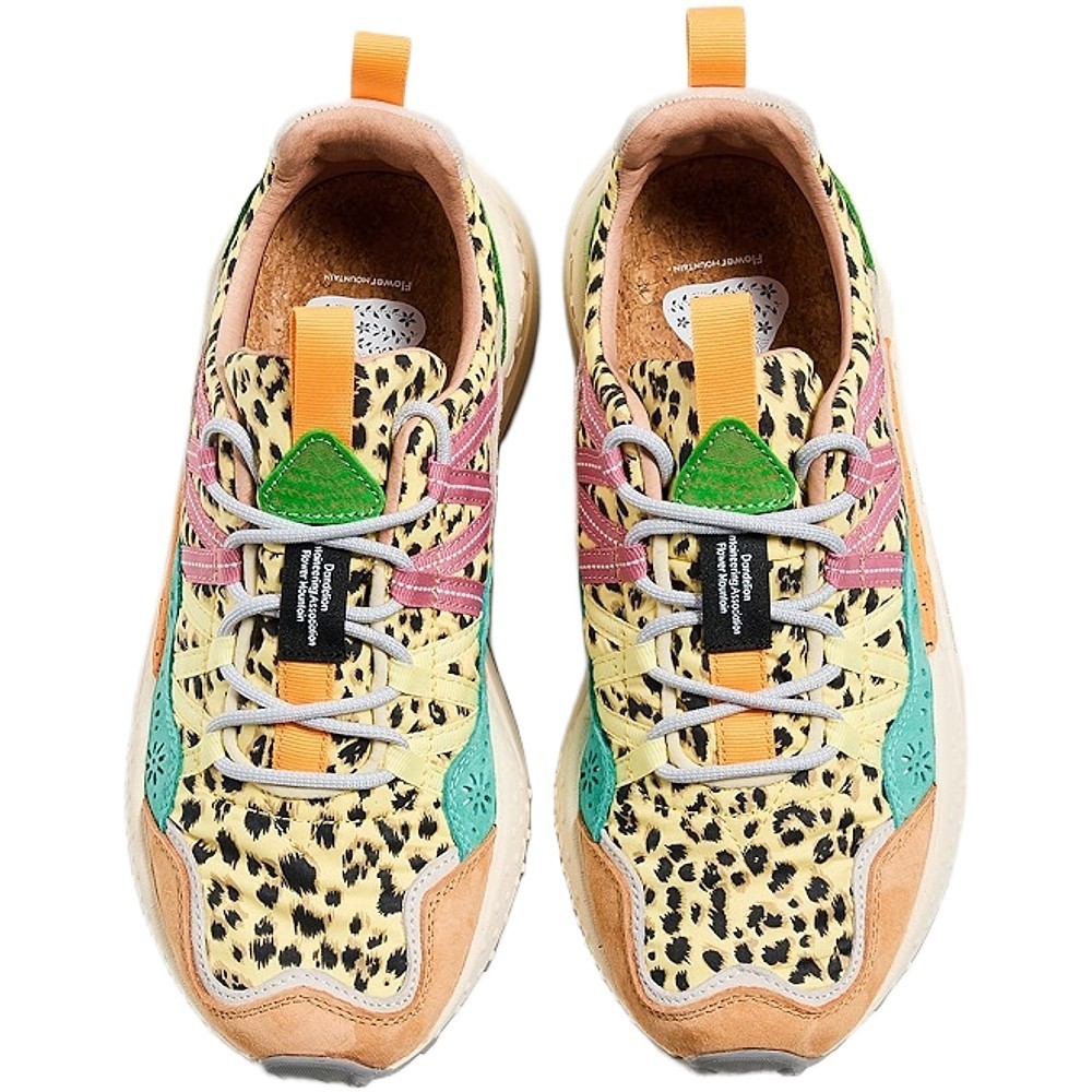 Flower Mountain Washi Women’s Sneakers – Suede Nylon Print Pink Multicolor Casua