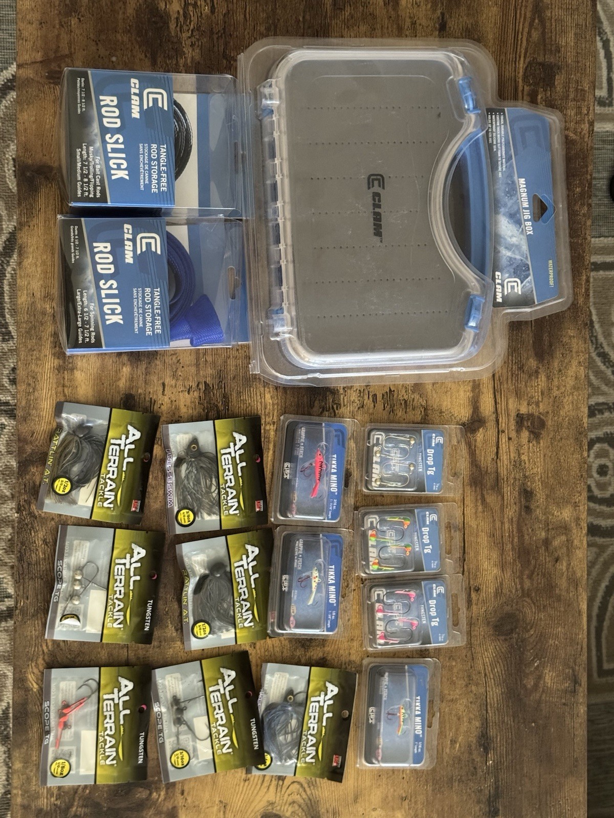 Fishing Assortment Box. Variety Of Accessories And Must Haves