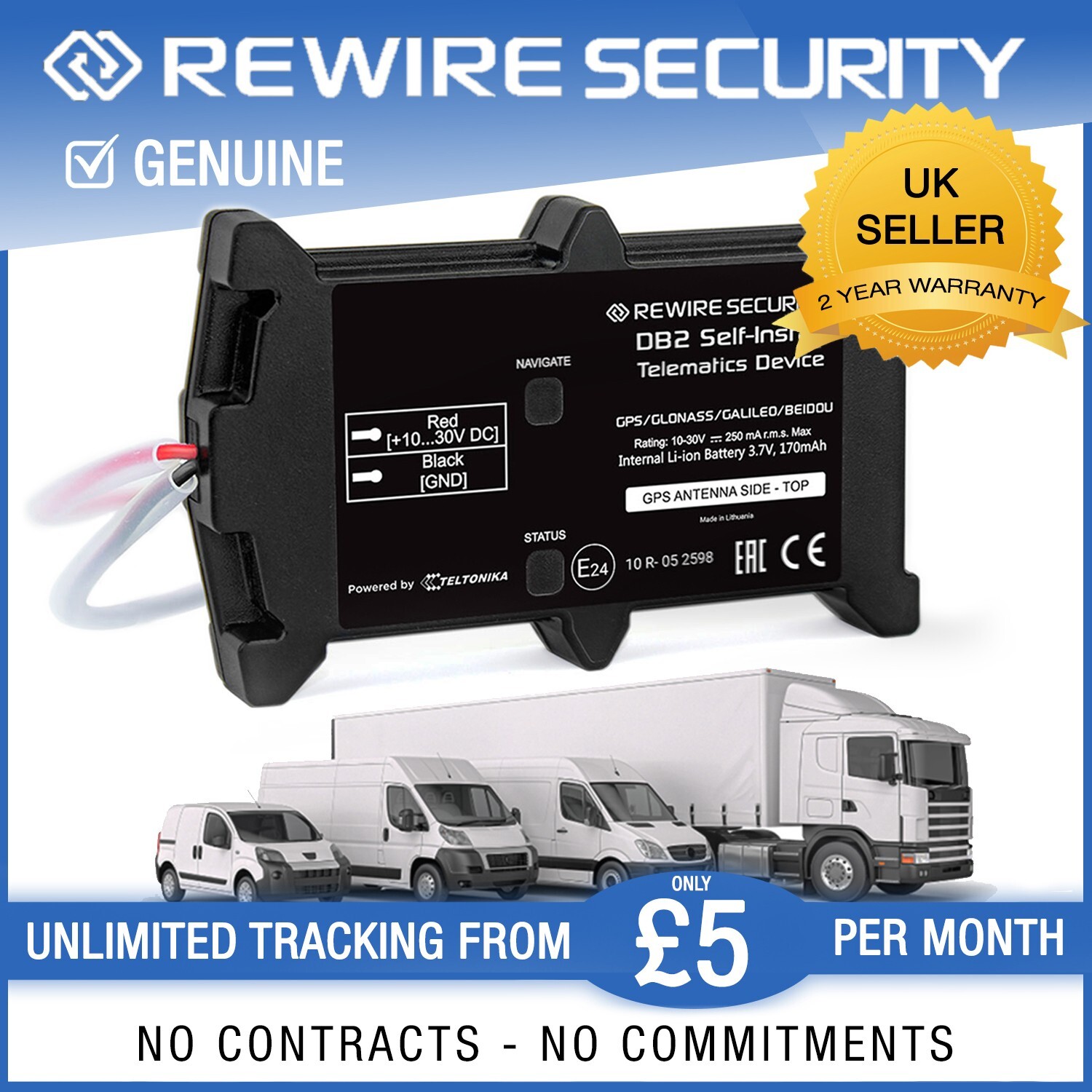 CAR GPS TRACKER VAN MOTORBIKE SCOOTER QUAD PLANT DIGGER TAXI COACH PAY AS YOU GO