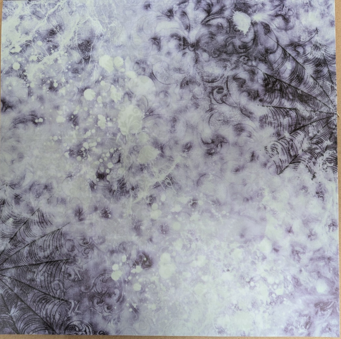 12x12 Halloween Colored Vellum Scrapbook Pad 20 sht 10 Design Cobweb Skull Witch