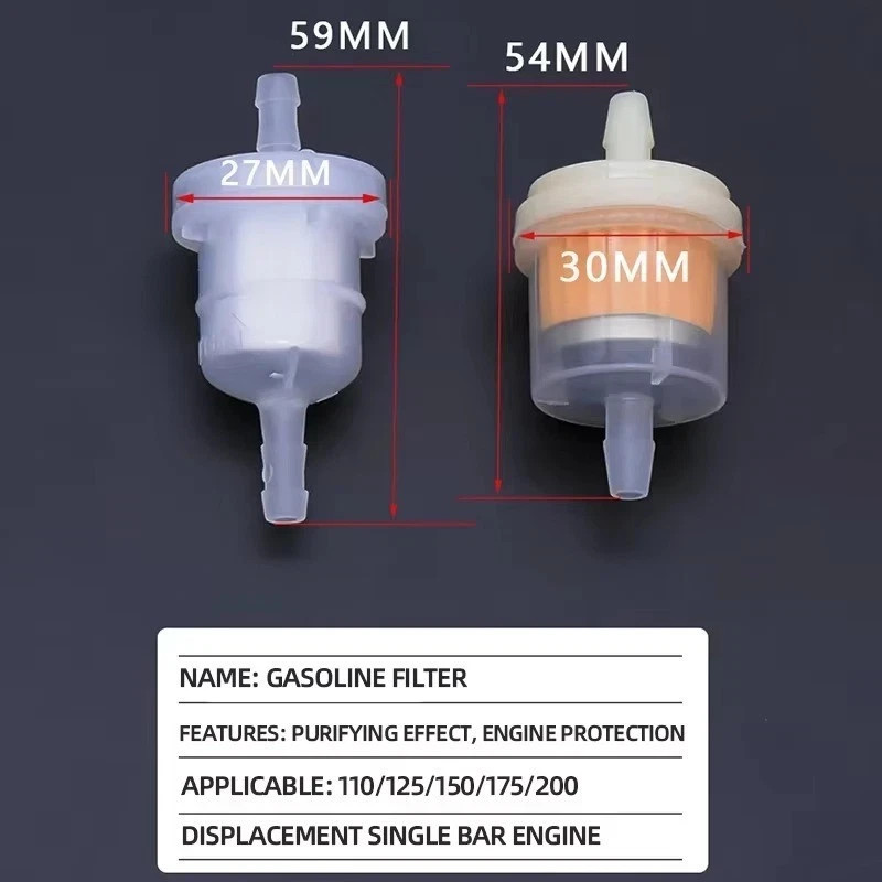 10pcs 1/4" Motorcycle Inline Gas Fuel Filter for Dirt Bike ATV UTV Snowmobile