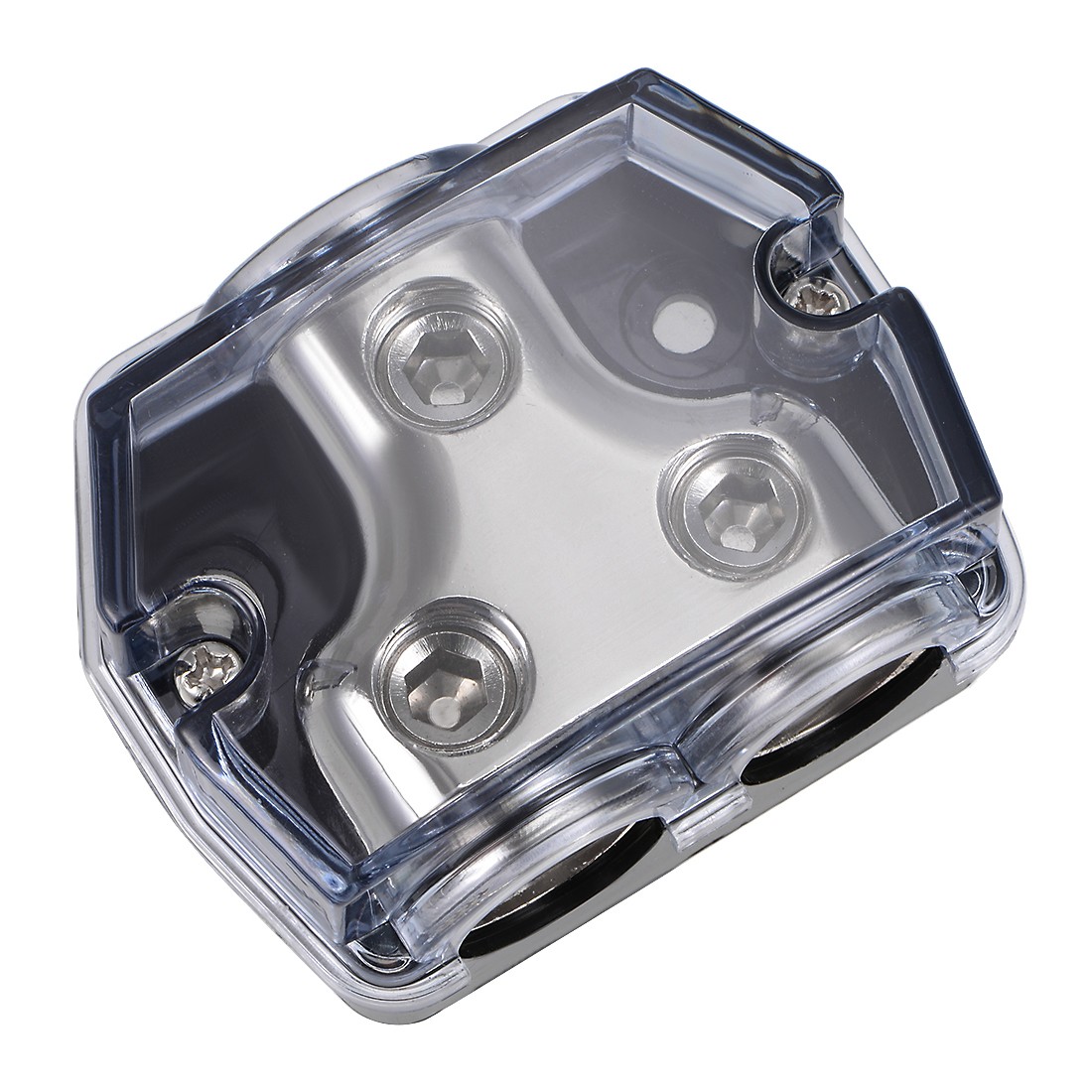 2Way 0 Gauge in Out Power Distribution Block Splitter Ground Distributor Power