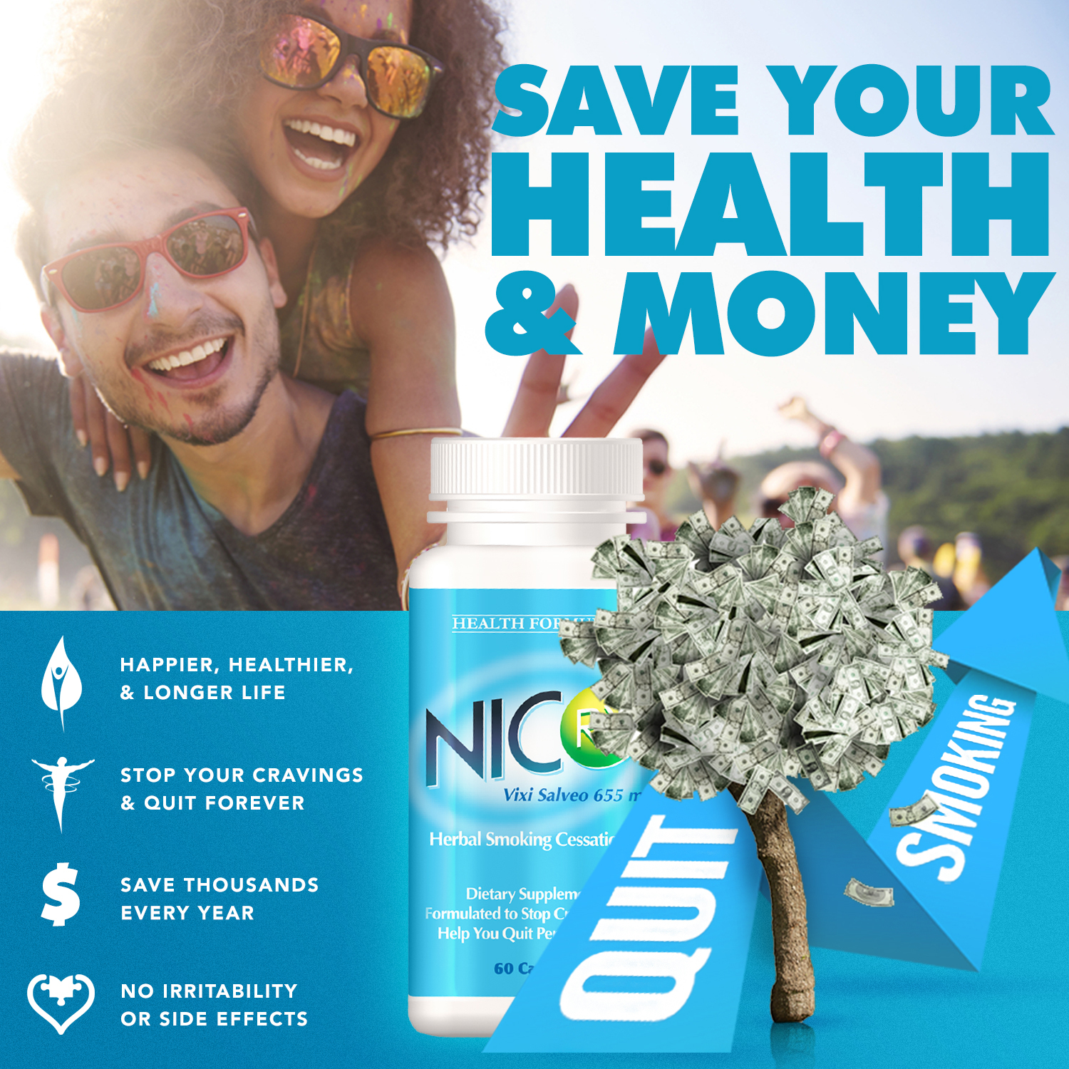 NicRx - Smoking Cessation Supplement (60 Capsules)